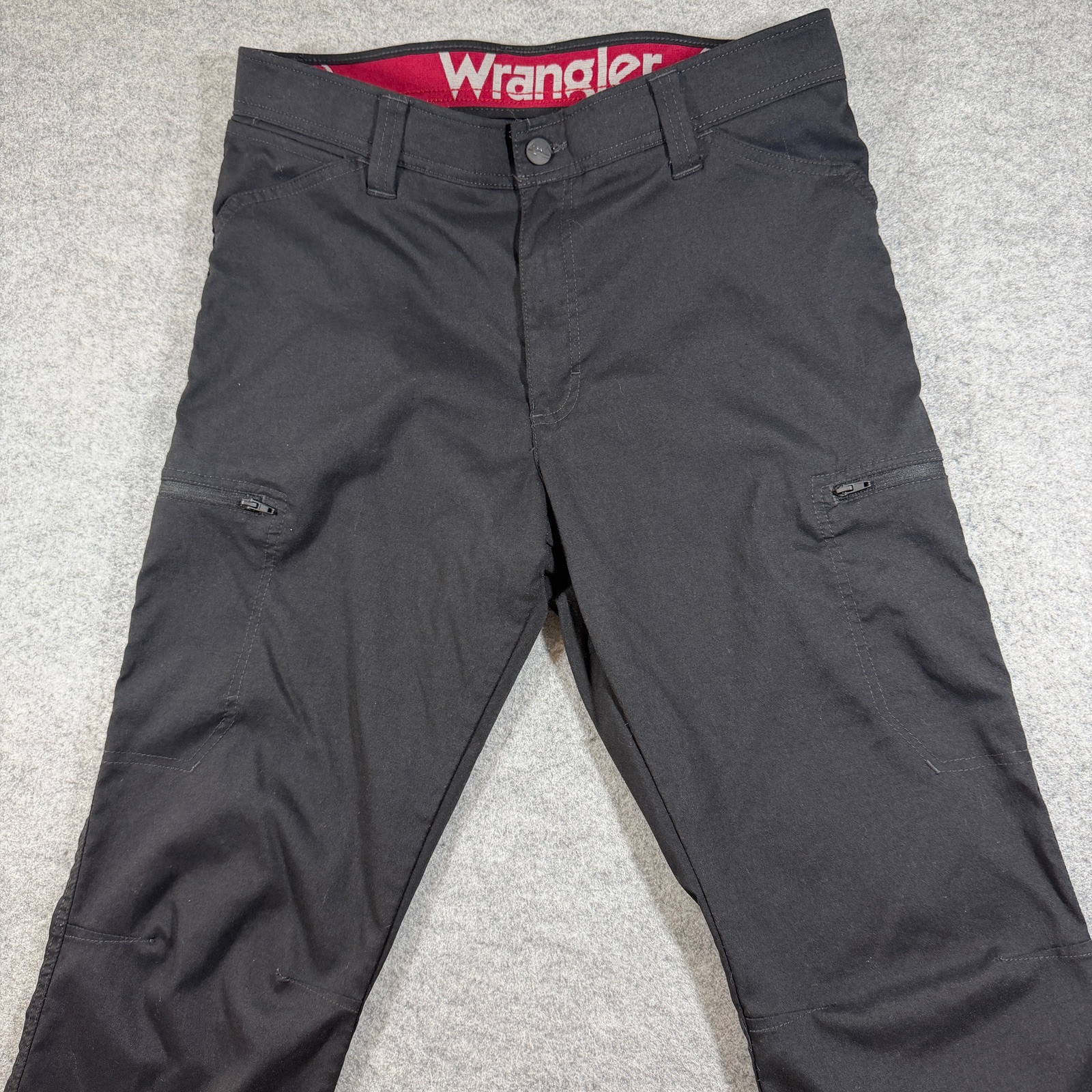 Wrangler ATG Utility Pants Mens 30x30 Black Stretch Zip Pockets Hiking Workwear thumbnail 3