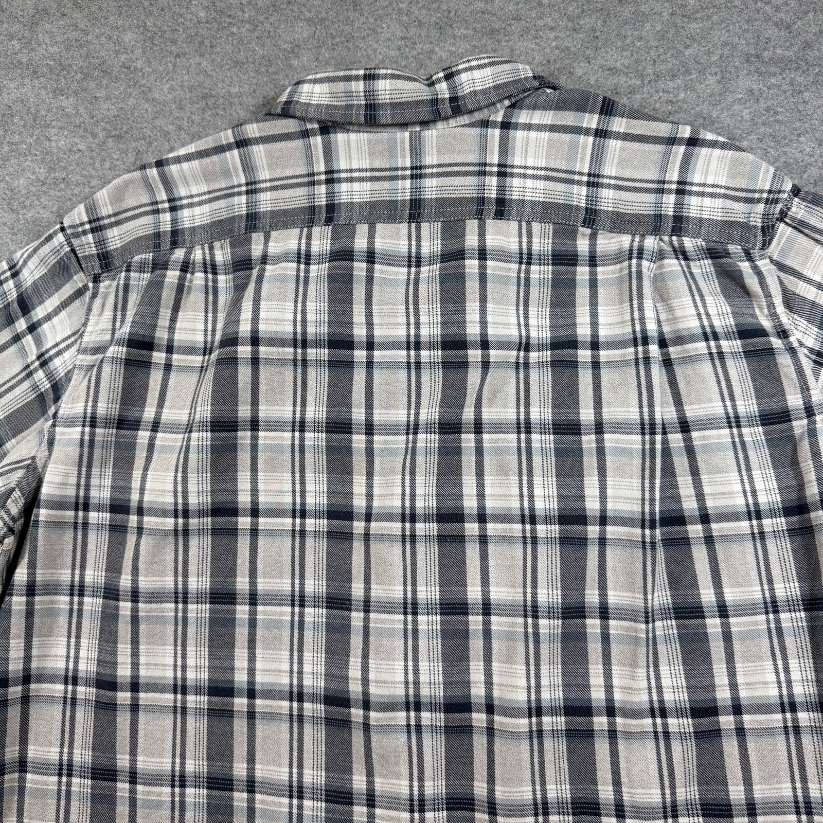Eddie Bauer Flannel Shirt Mens XXL Gray Plaid Button Up Classic Fit Outdoor Work thumbnail 13