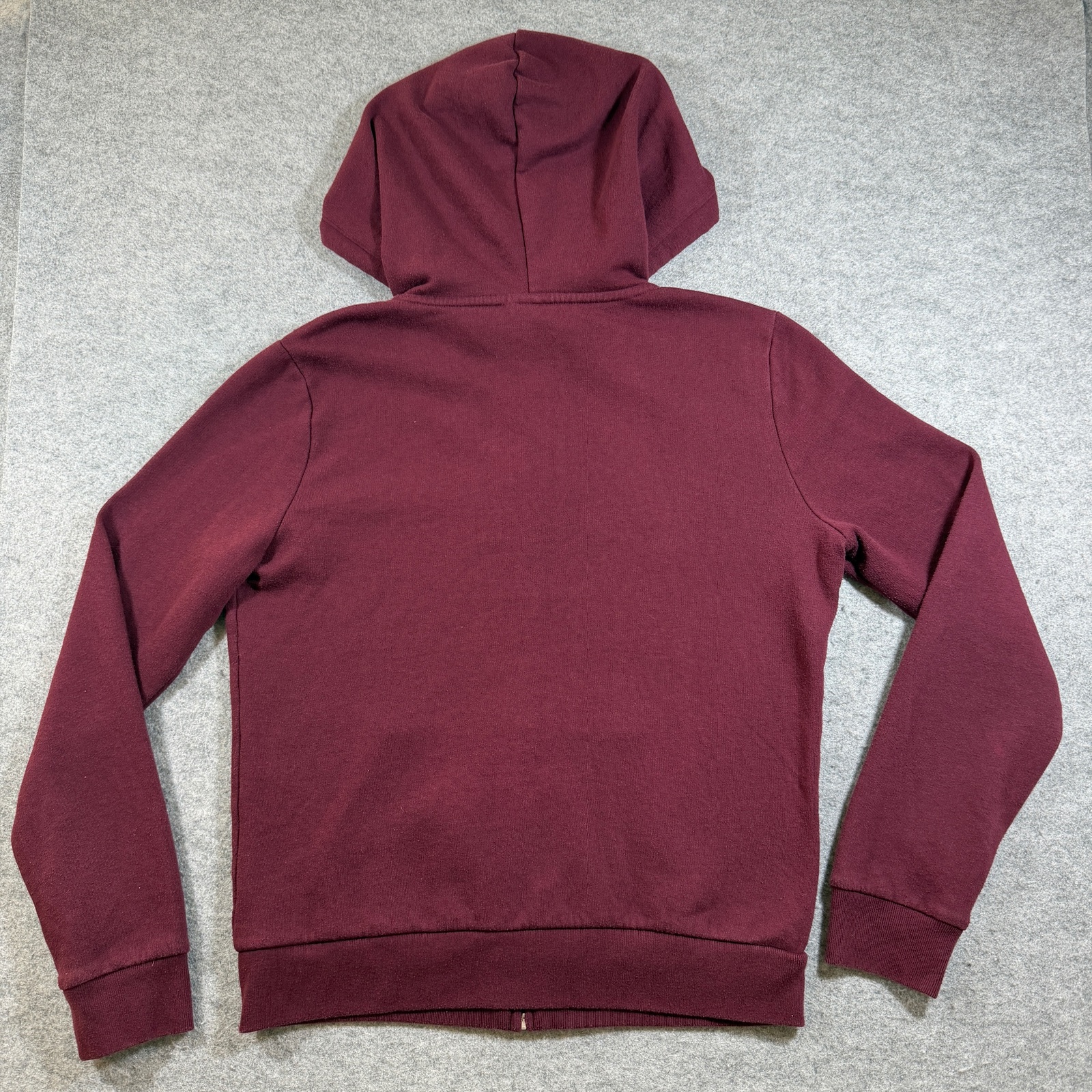 PINK Victoria's Secret Full Zip Hoodie Womens S Maroon Burgundy Fleece Lounge thumbnail 2
