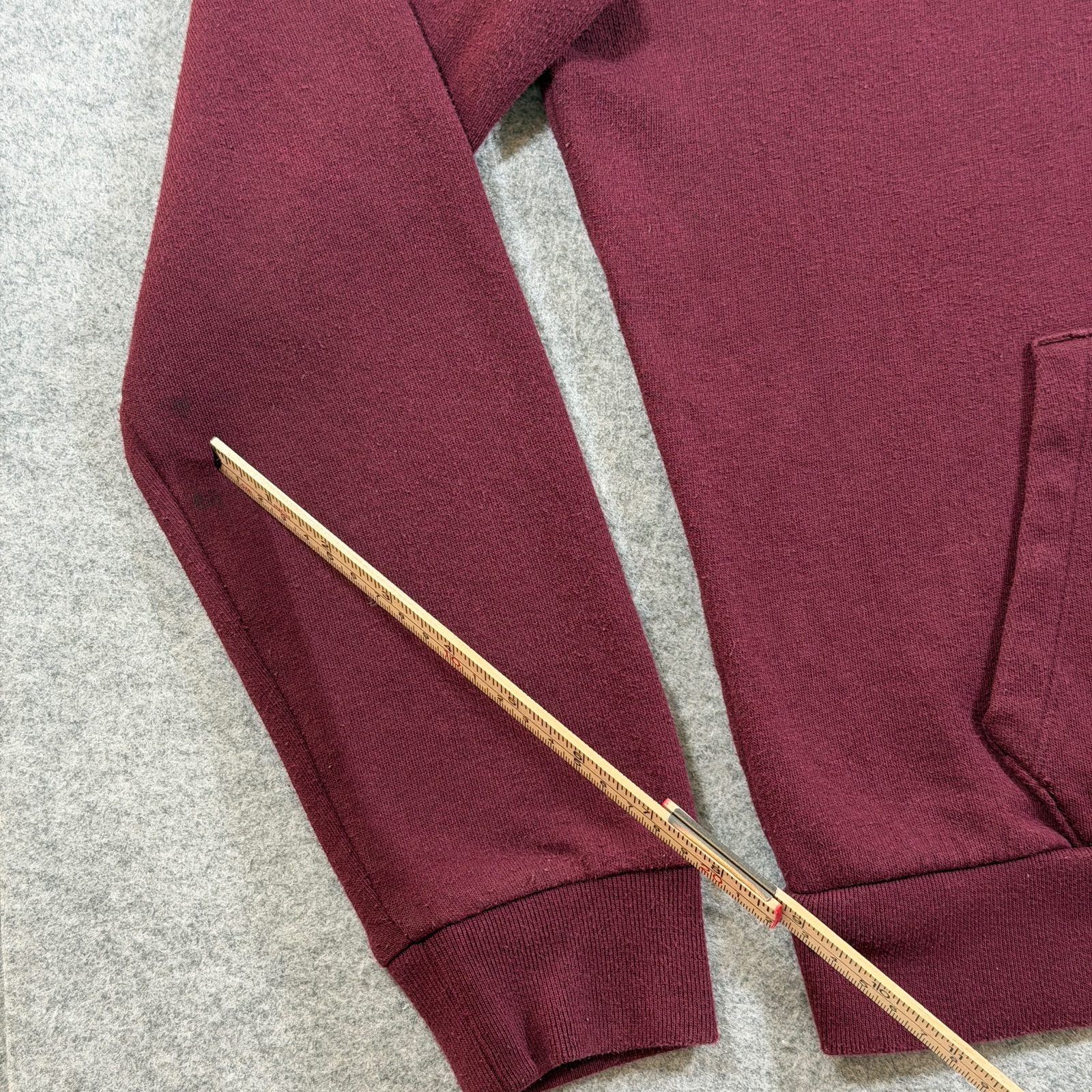 PINK Victoria's Secret Full Zip Hoodie Womens S Maroon Burgundy Fleece Lounge thumbnail 3