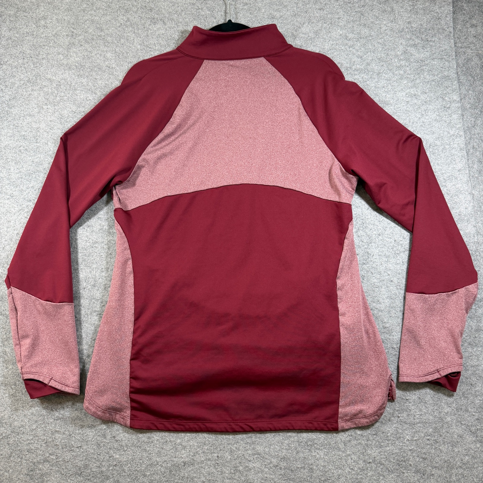Under Armour ColdGear 1/4 Zip Pullover Womens XL Maroon Fitted Thumbholes Active thumbnail 2