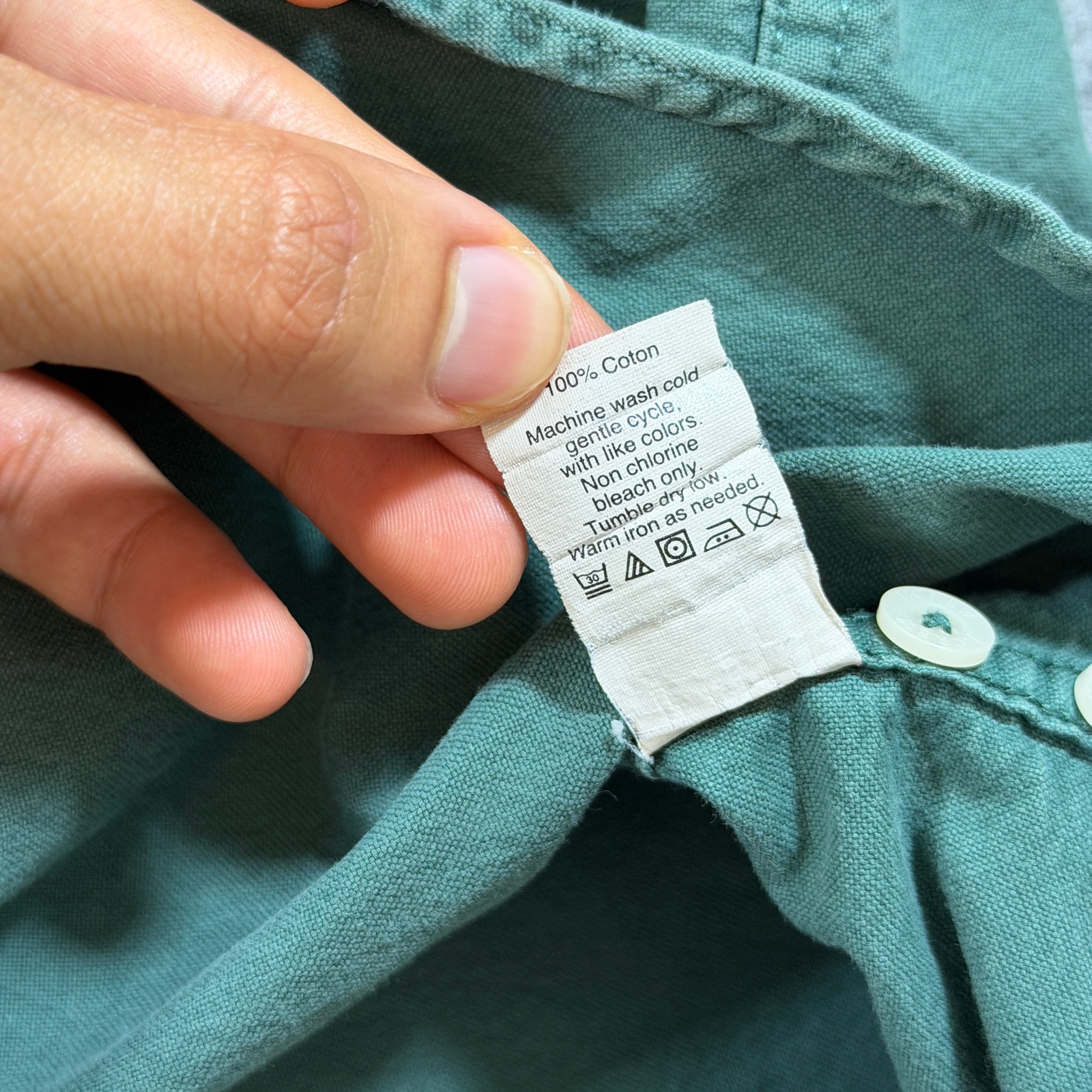J.Crew Garment Dyed Oxford Shirt Mens XL Green Short Sleeve Button Down Slim Fit thumbnail 9