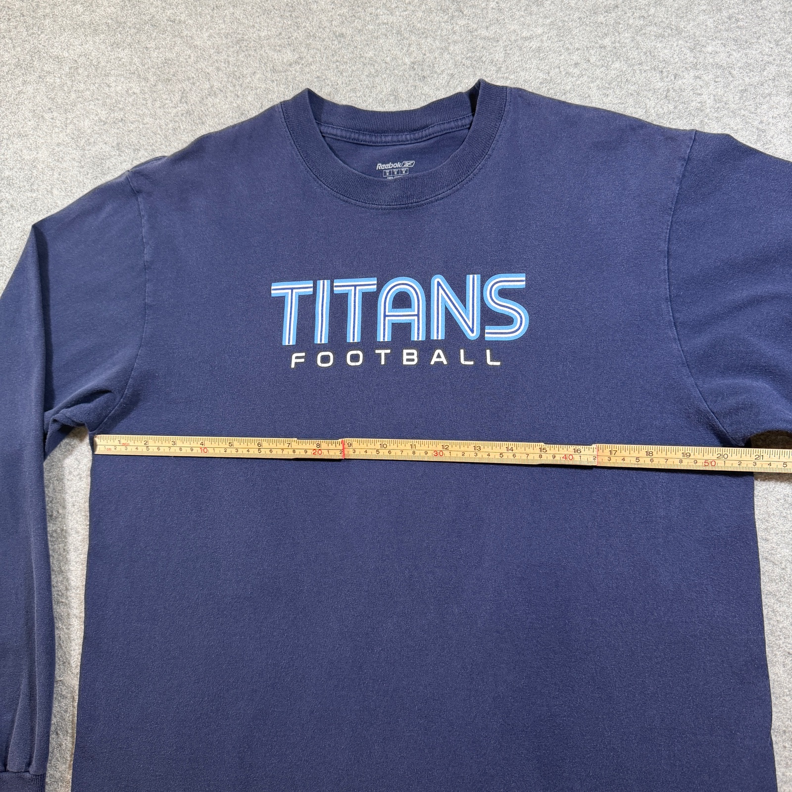 VTG Reebok Tennessee Titans Long Sleeve T Shirt Mens M Navy NFL Football Graphic thumbnail 7