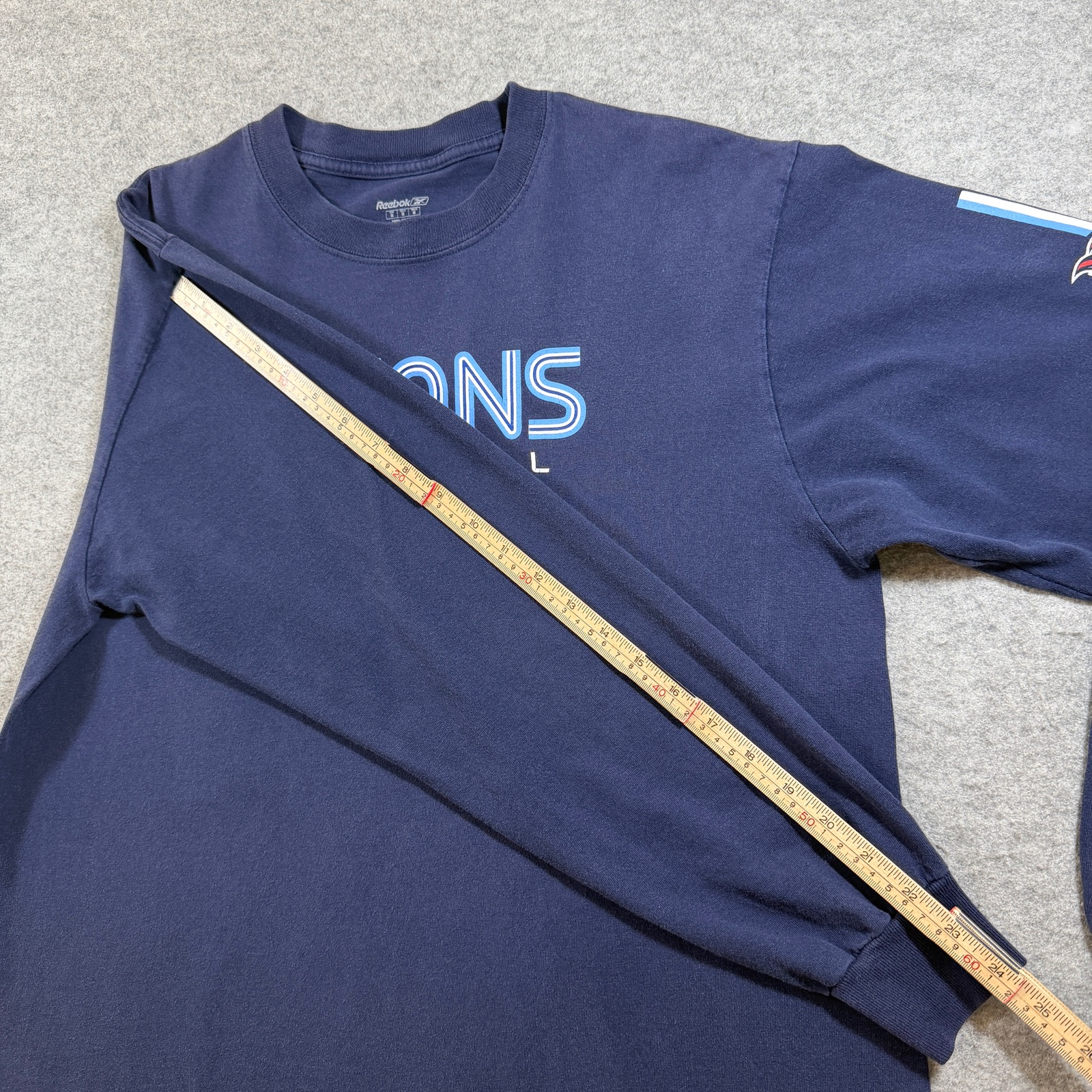 VTG Reebok Tennessee Titans Long Sleeve T Shirt Mens M Navy NFL Football Graphic thumbnail 8