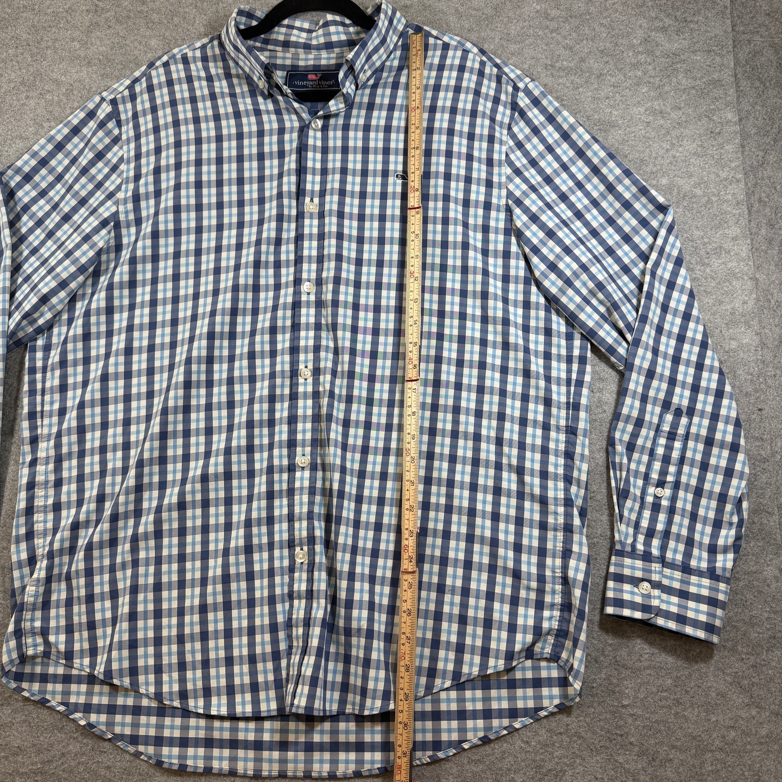 Vineyard Vines Whale Shirt Mens XL Navy Plaid Button Down Preppy Classic Fit thumbnail 6