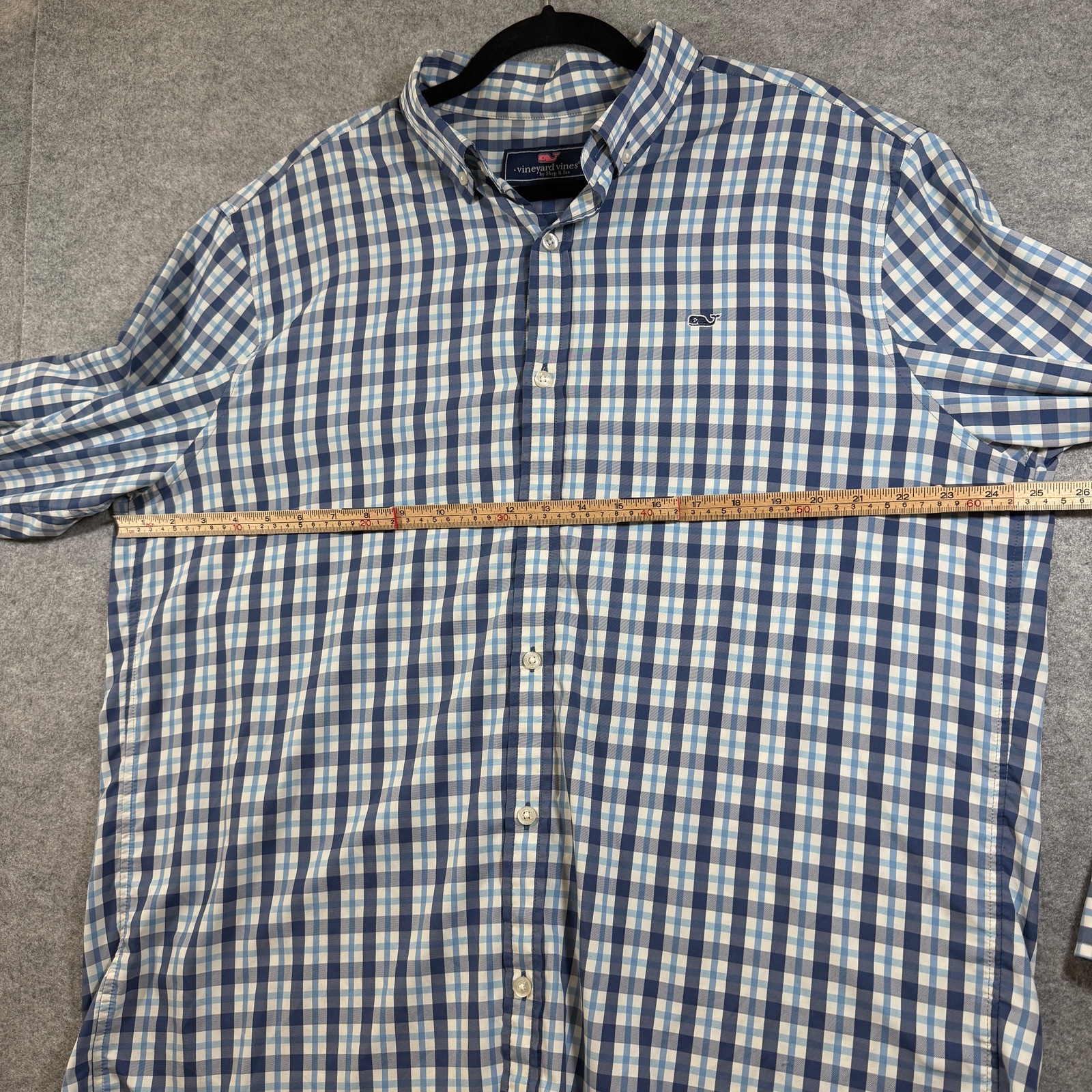 Vineyard Vines Whale Shirt Mens XL Navy Plaid Button Down Preppy Classic Fit thumbnail 7