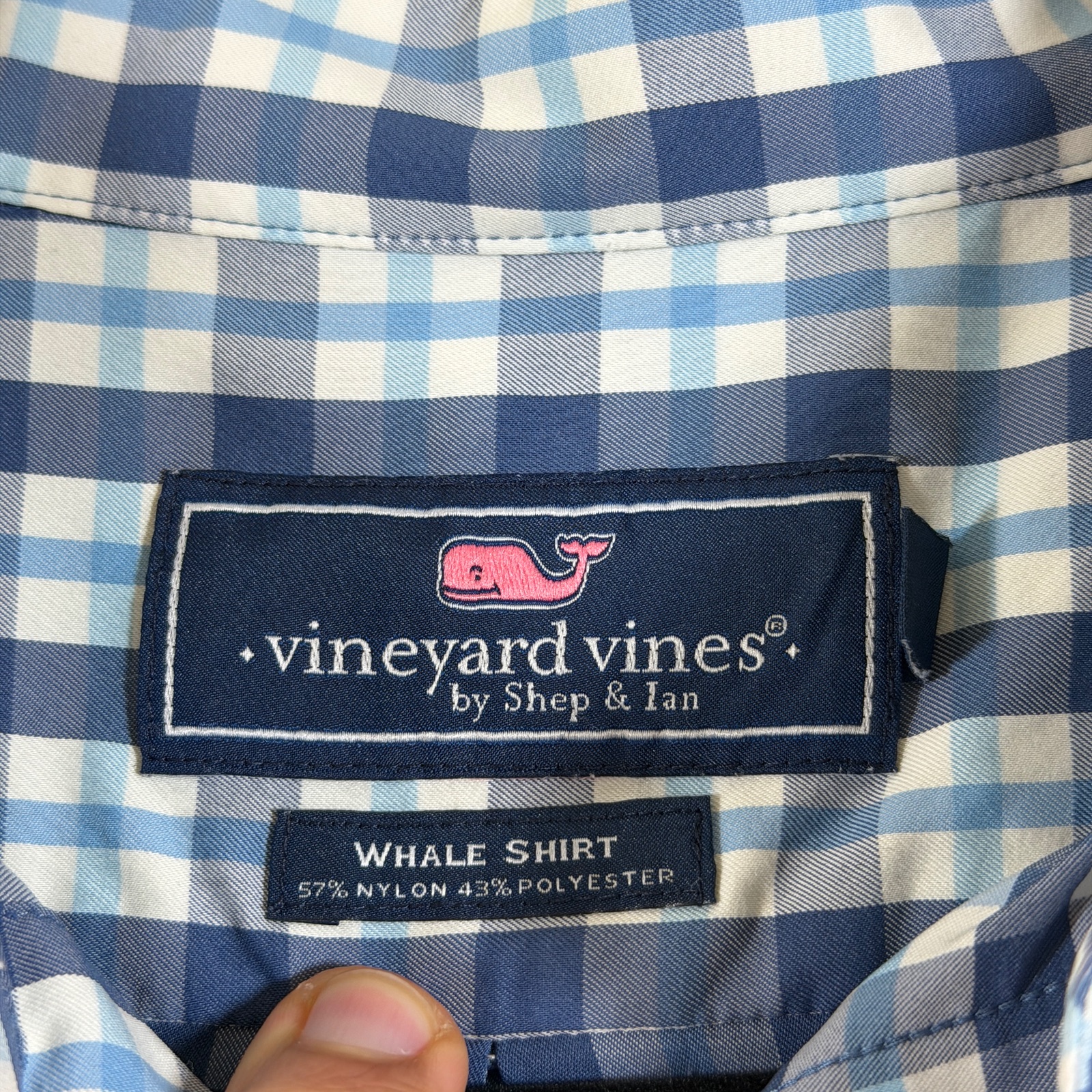 Vineyard Vines Whale Shirt Mens XL Navy Plaid Button Down Preppy Classic Fit thumbnail 9
