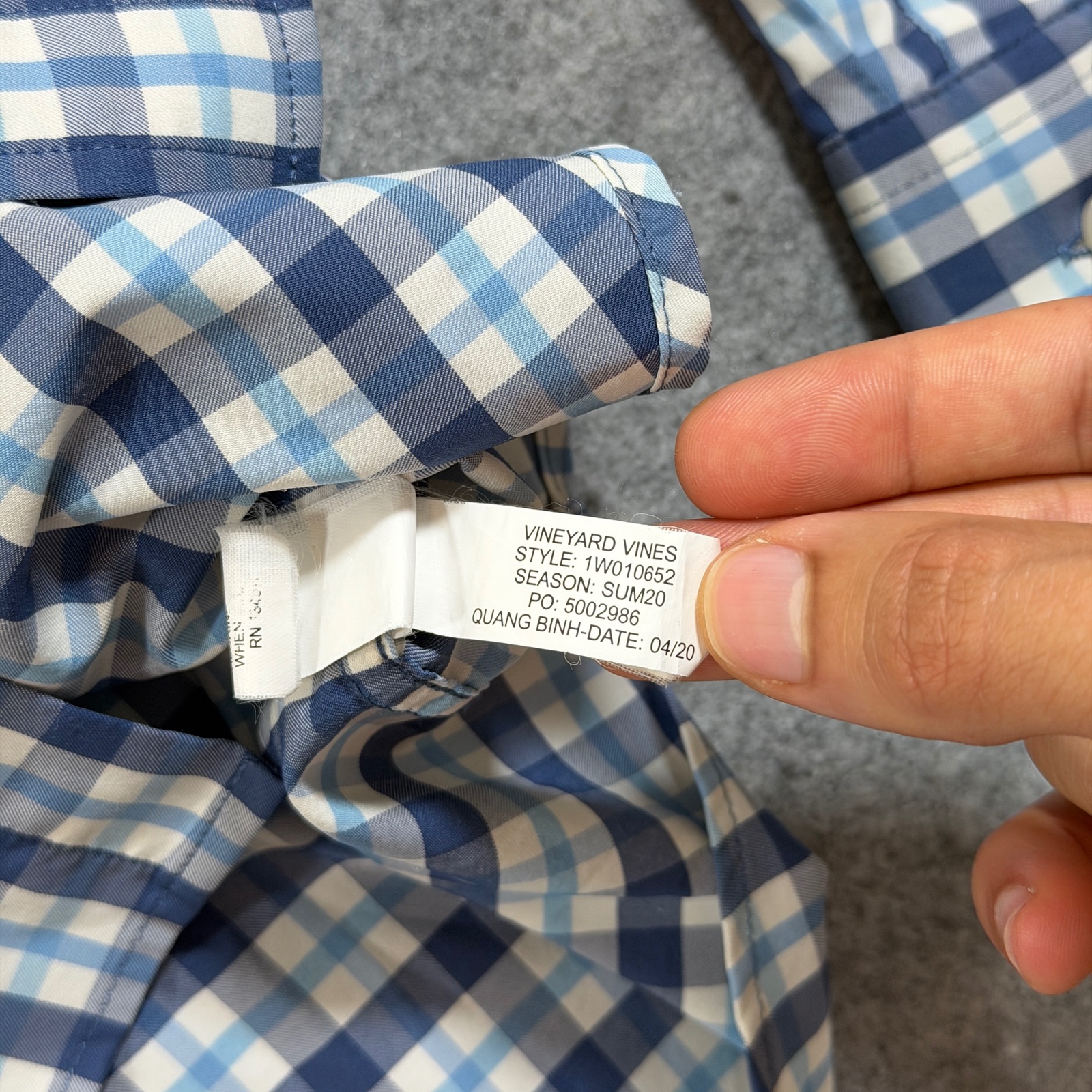 Vineyard Vines Whale Shirt Mens XL Navy Plaid Button Down Preppy Classic Fit thumbnail 10
