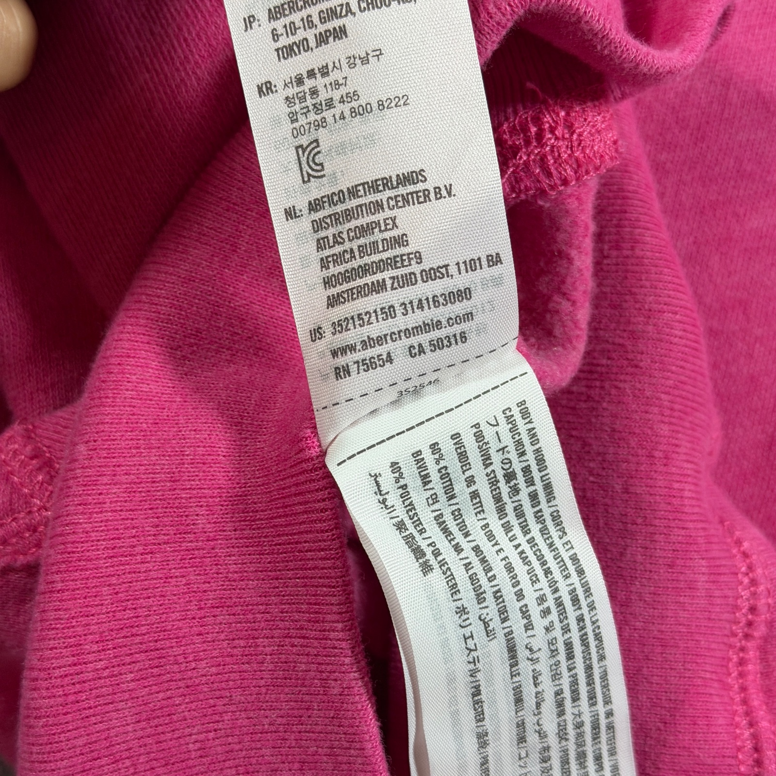Hollister Hoodie Womens M Pink Embroidered Graphic Fleece Pullover Drawstring thumbnail 9