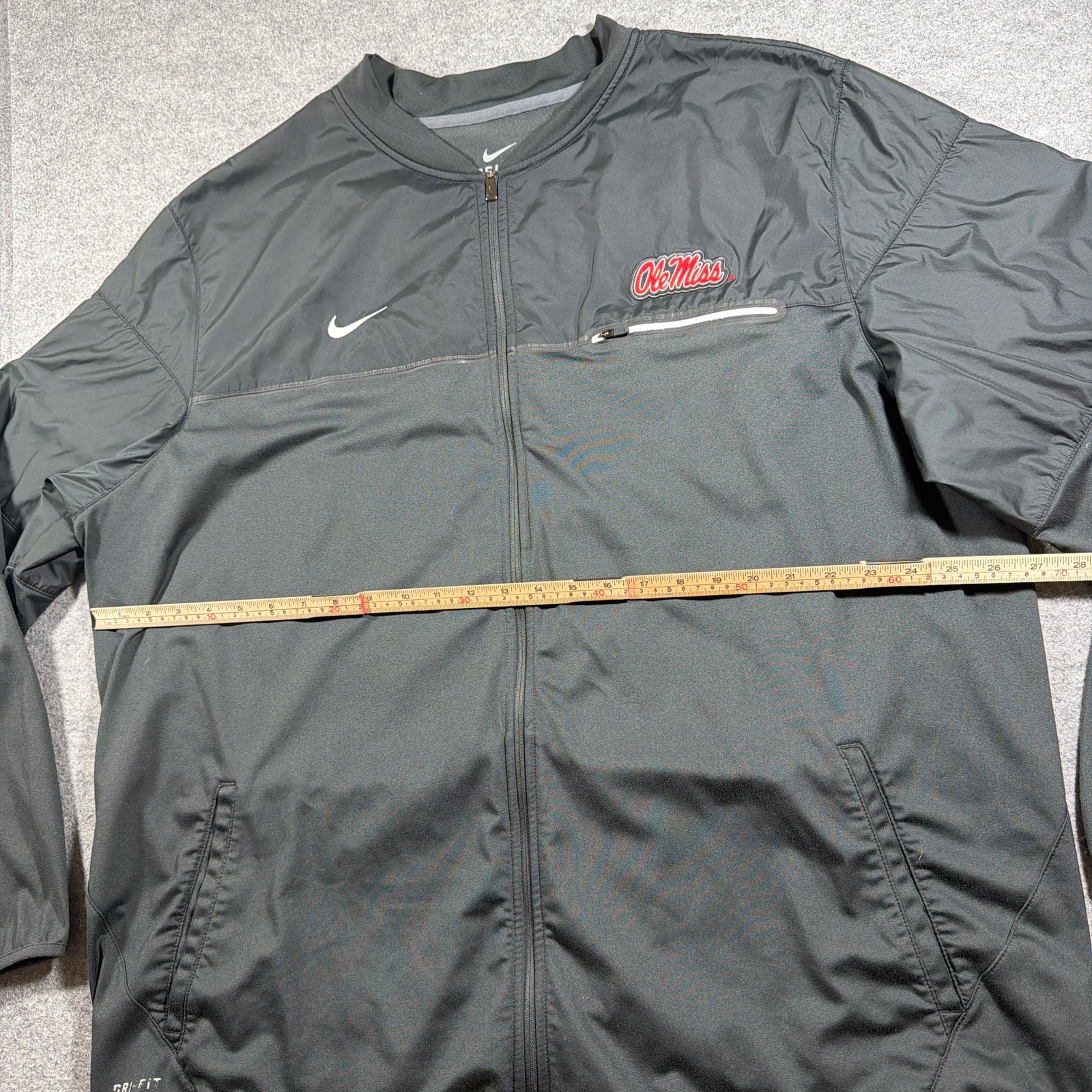 Nike Ole Miss Jacket Mens 3XL Gray Full Zip Dri Fit Windbreaker Team Fan Gear thumbnail 7