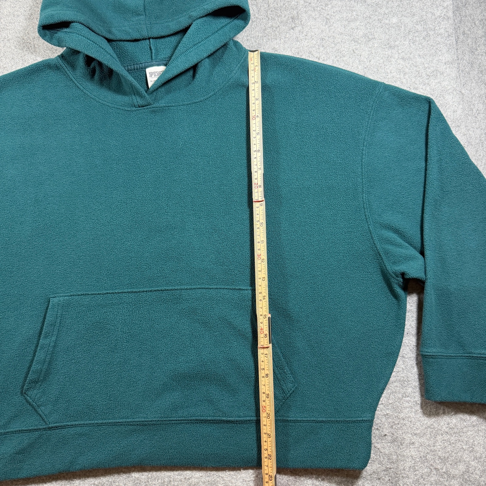 PINK Victoria's Secret Hoodie Womens XL Teal Cropped Boxy Fleece Lounge Soft thumbnail 5