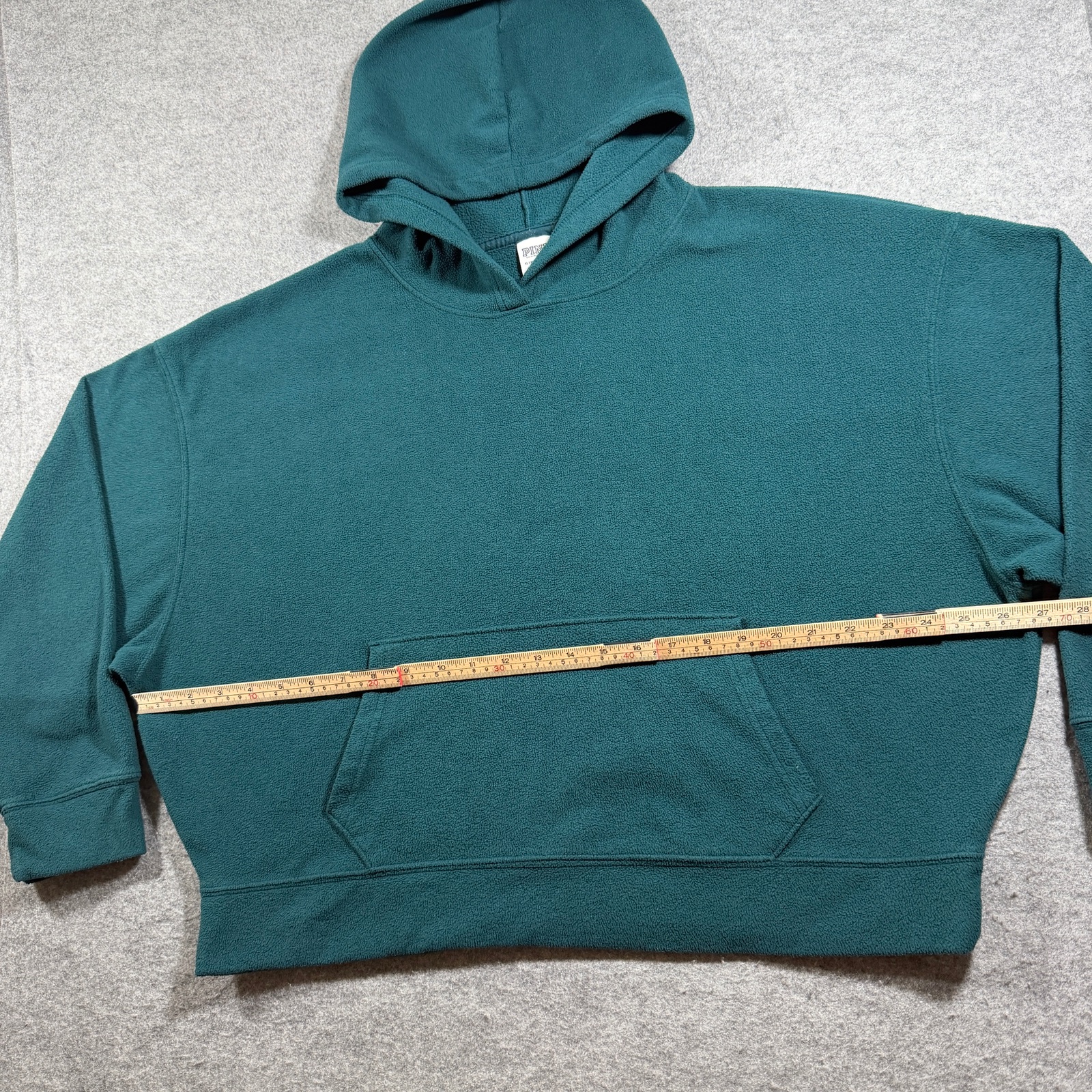 PINK Victoria's Secret Hoodie Womens XL Teal Cropped Boxy Fleece Lounge Soft thumbnail 6