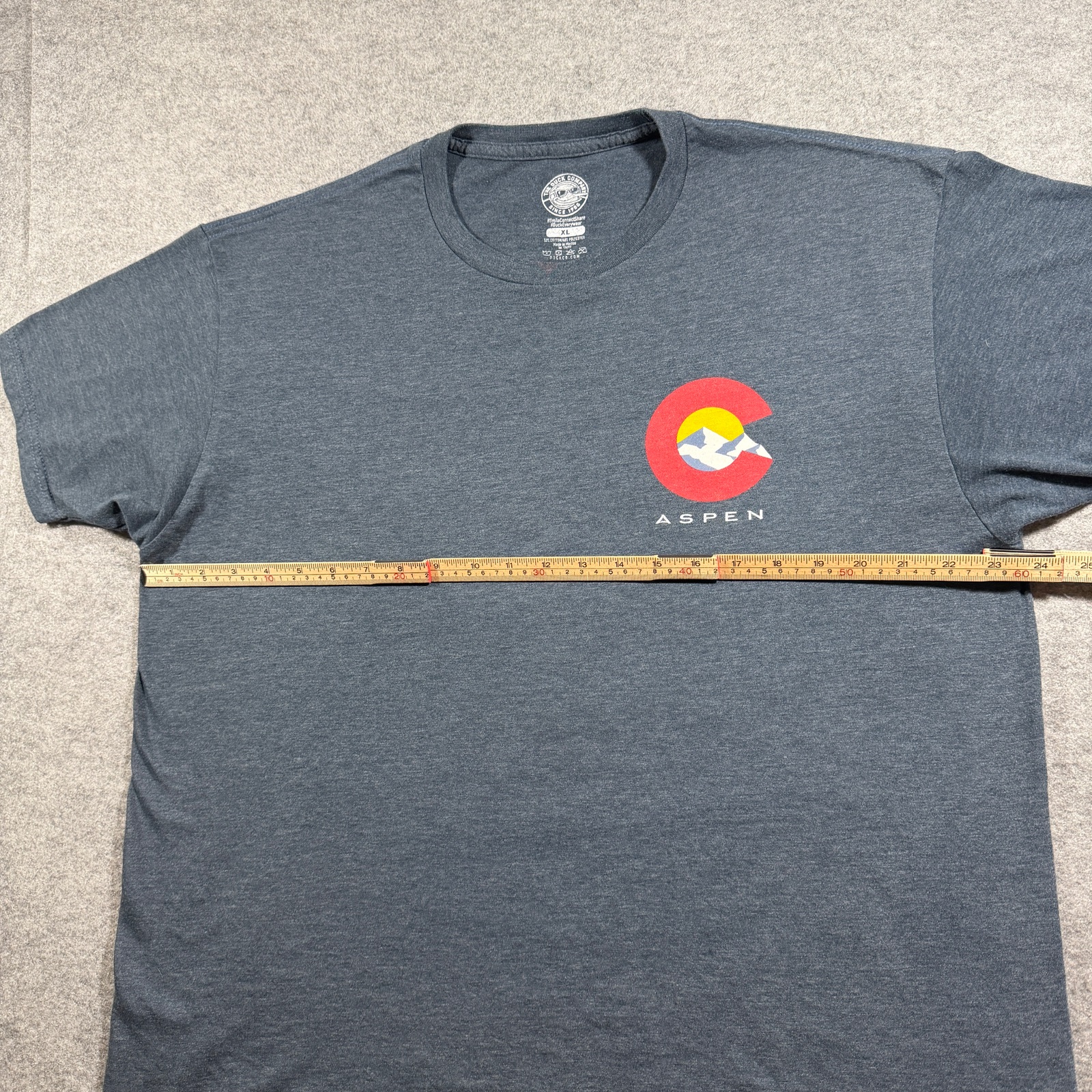 The Duck Company T Shirt Mens XL Charcoal Colorado 14ers Aspen Souvenir Graphic thumbnail 6