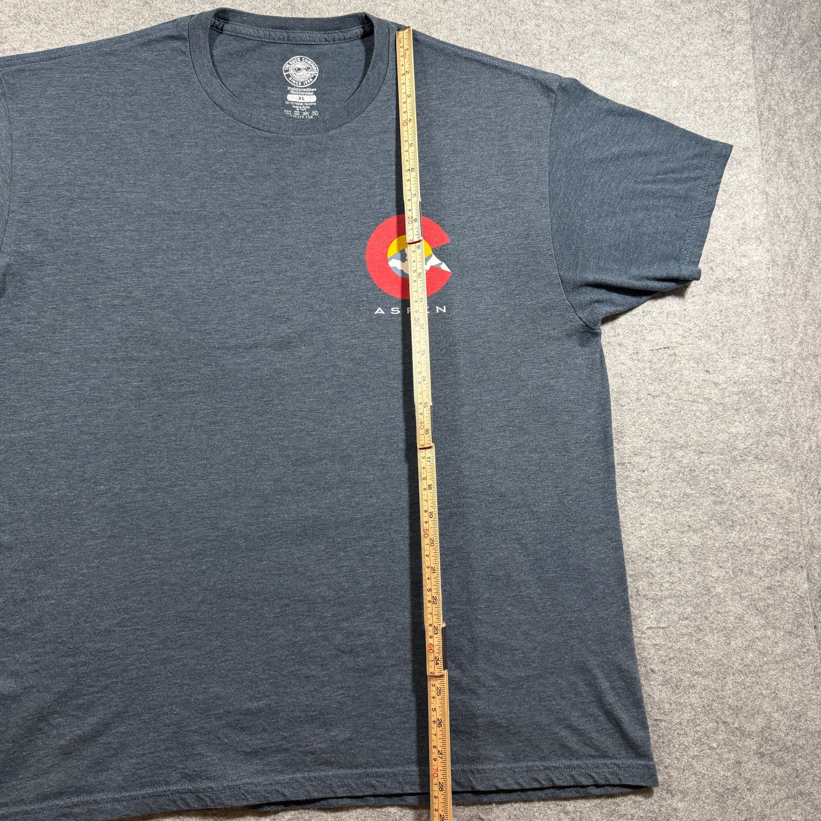 The Duck Company T Shirt Mens XL Charcoal Colorado 14ers Aspen Souvenir Graphic thumbnail 7