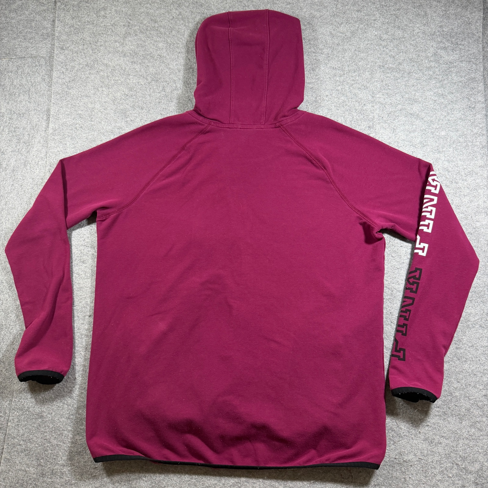 PINK Victoria's Secret Full Zip Hoodie Womens L Maroon Campus Breathable Jacket thumbnail 2