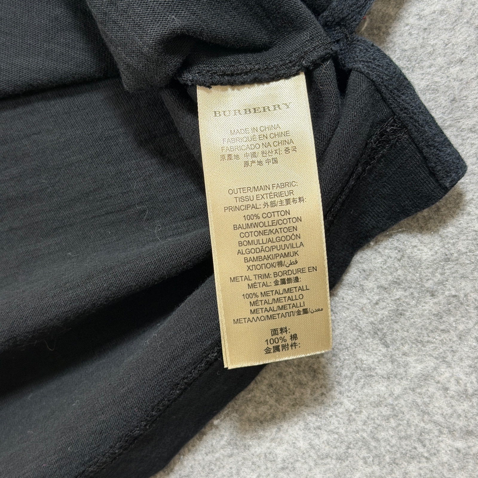 Burberry Brit T Shirt Mens L Black Pocket Knight Logo Crew Neck Cotton thumbnail 8