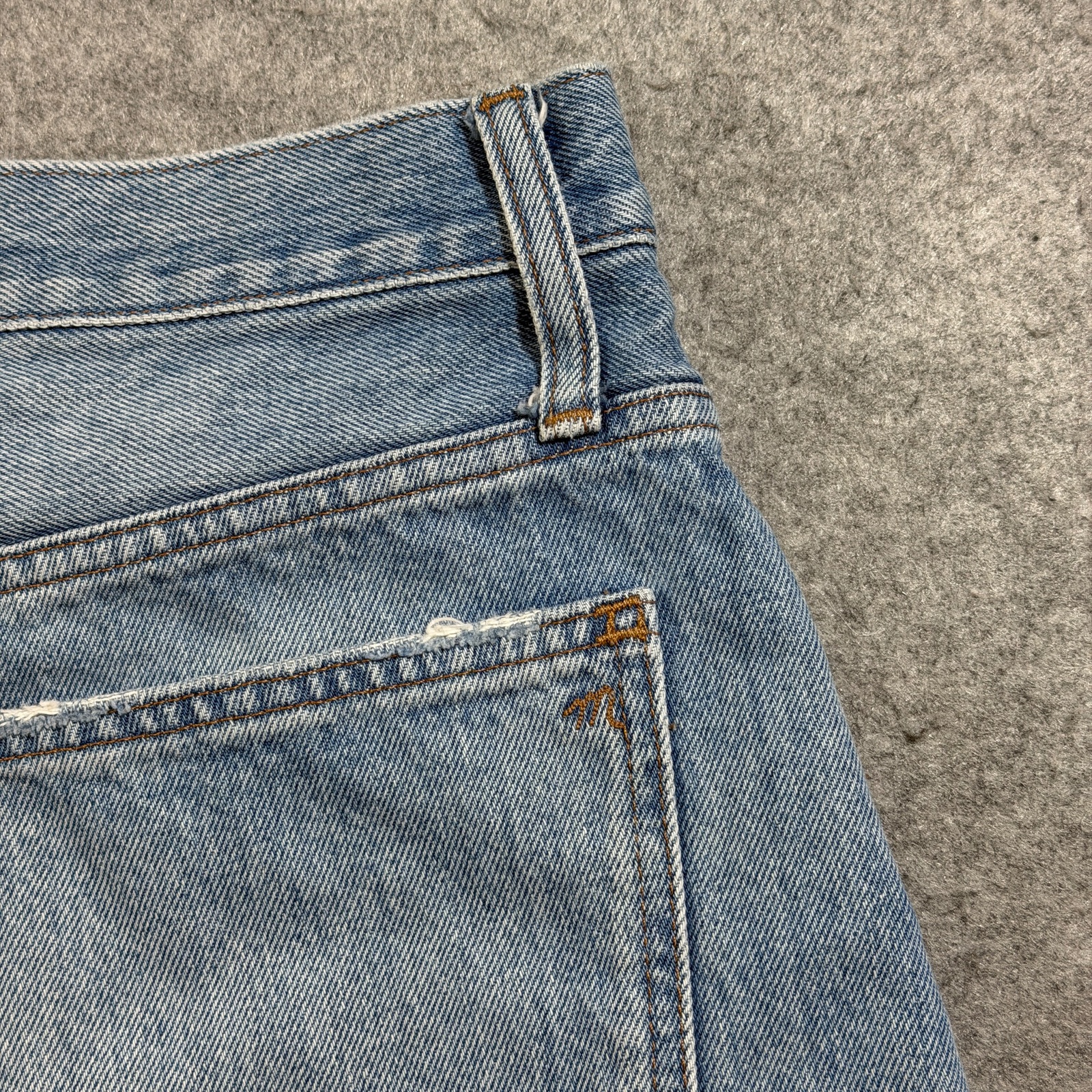 Madewell Denim Shorts Womens 29 Light Blue Cutoff Frayed Hem Button Fly Preppy thumbnail 8