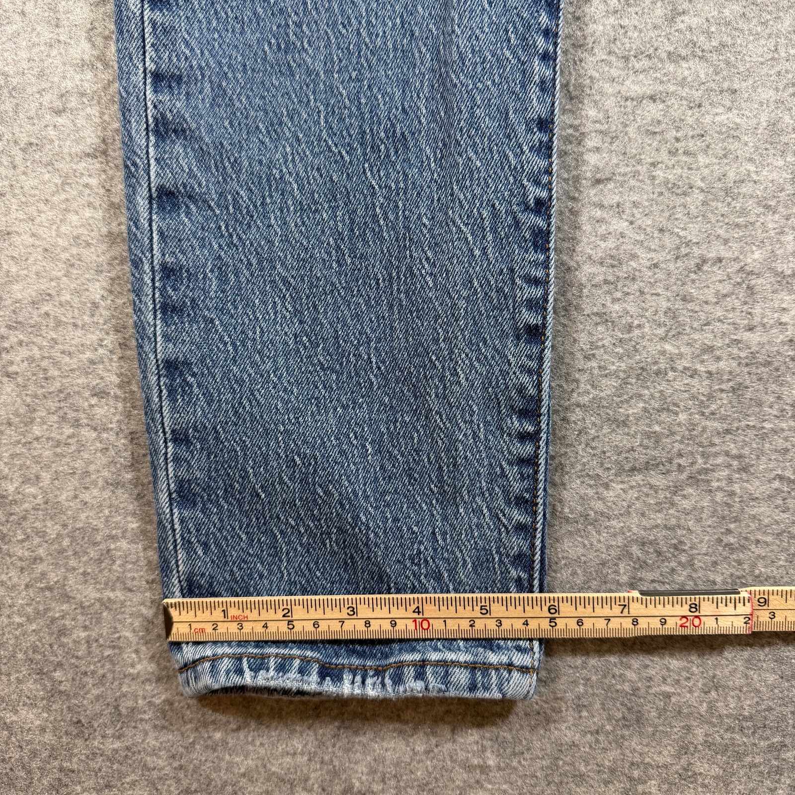 Levi's 501 Skinny Jeans Womens 27x28 Medium Wash Stretch Denim Red Tab thumbnail 10