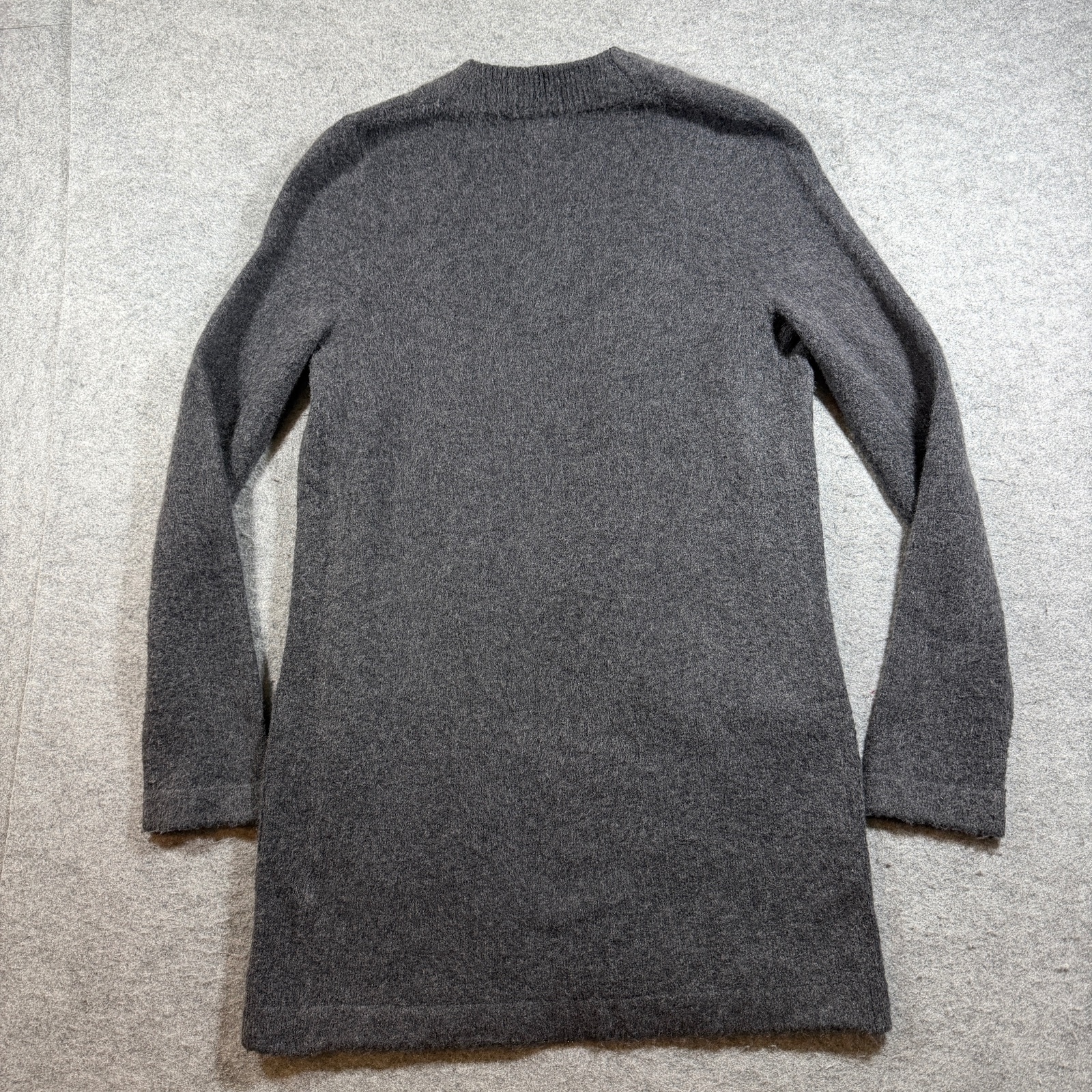 J.Crew Extra Soft Cardigan Womens XXS Gray Open Front Relaxed Fit Pockets Lounge thumbnail 2