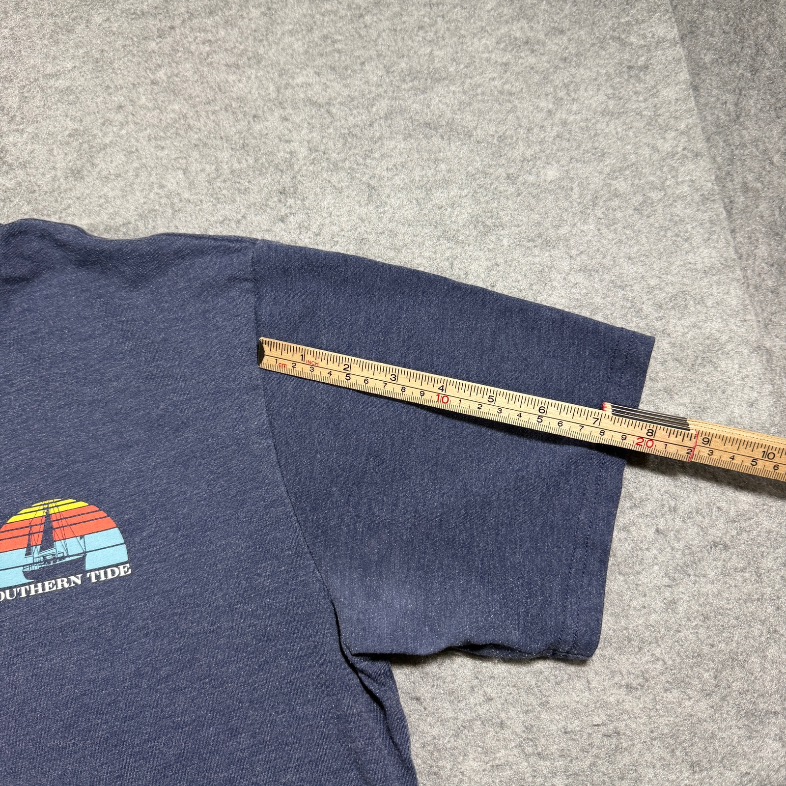 Southern Tide T Shirt Mens M Navy Sailboat Sunset Graphic Coastal Preppy thumbnail 8