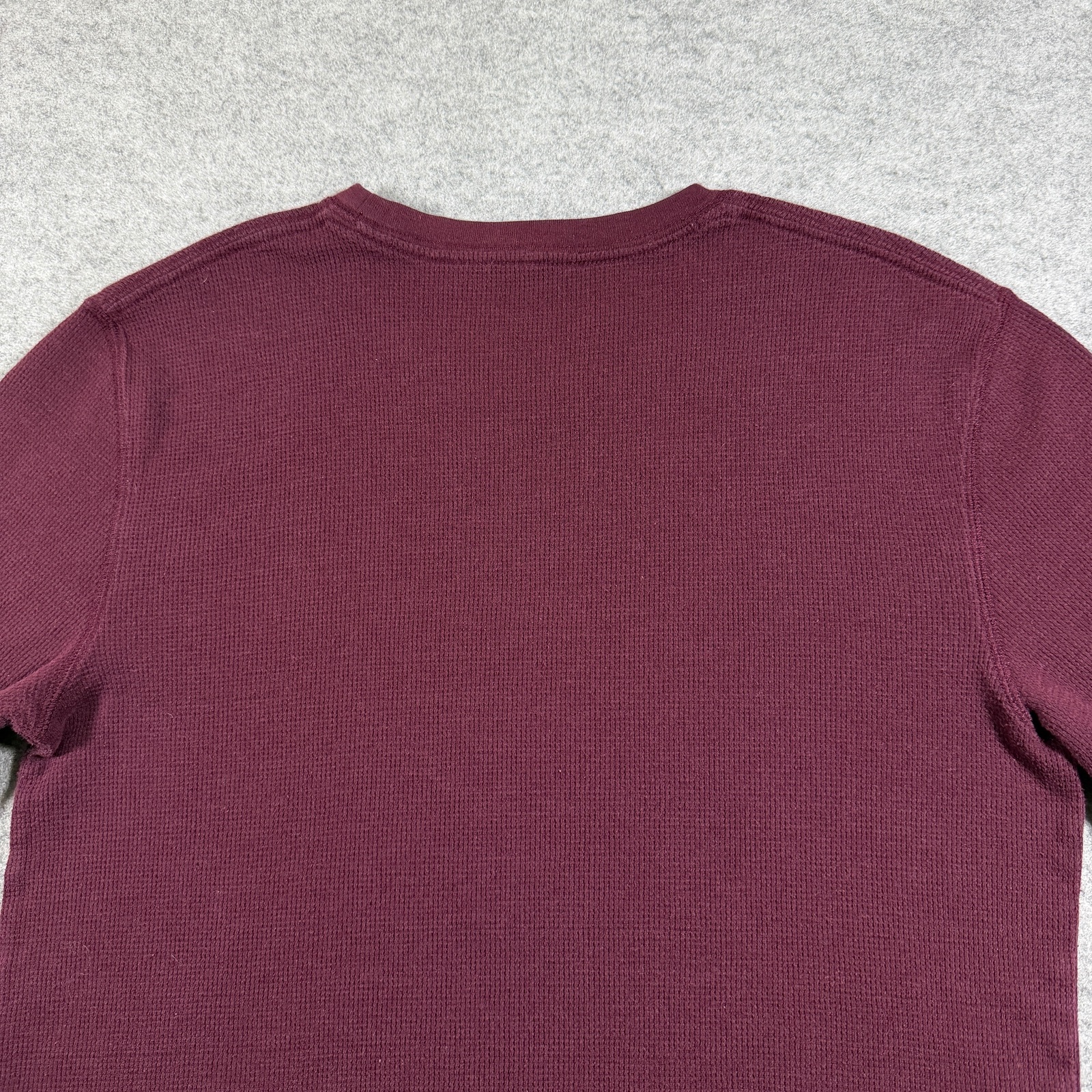 Levi's Thermal Shirt Mens M Burgundy Waffle Knit Crew Neck Long Sleeve Fall thumbnail 5