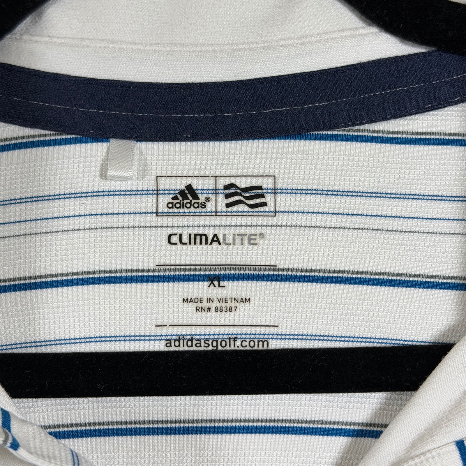 Adidas Golf Polo Mens XL White Long Sleeve Climalite Moisture Wicking Stretch thumbnail 3