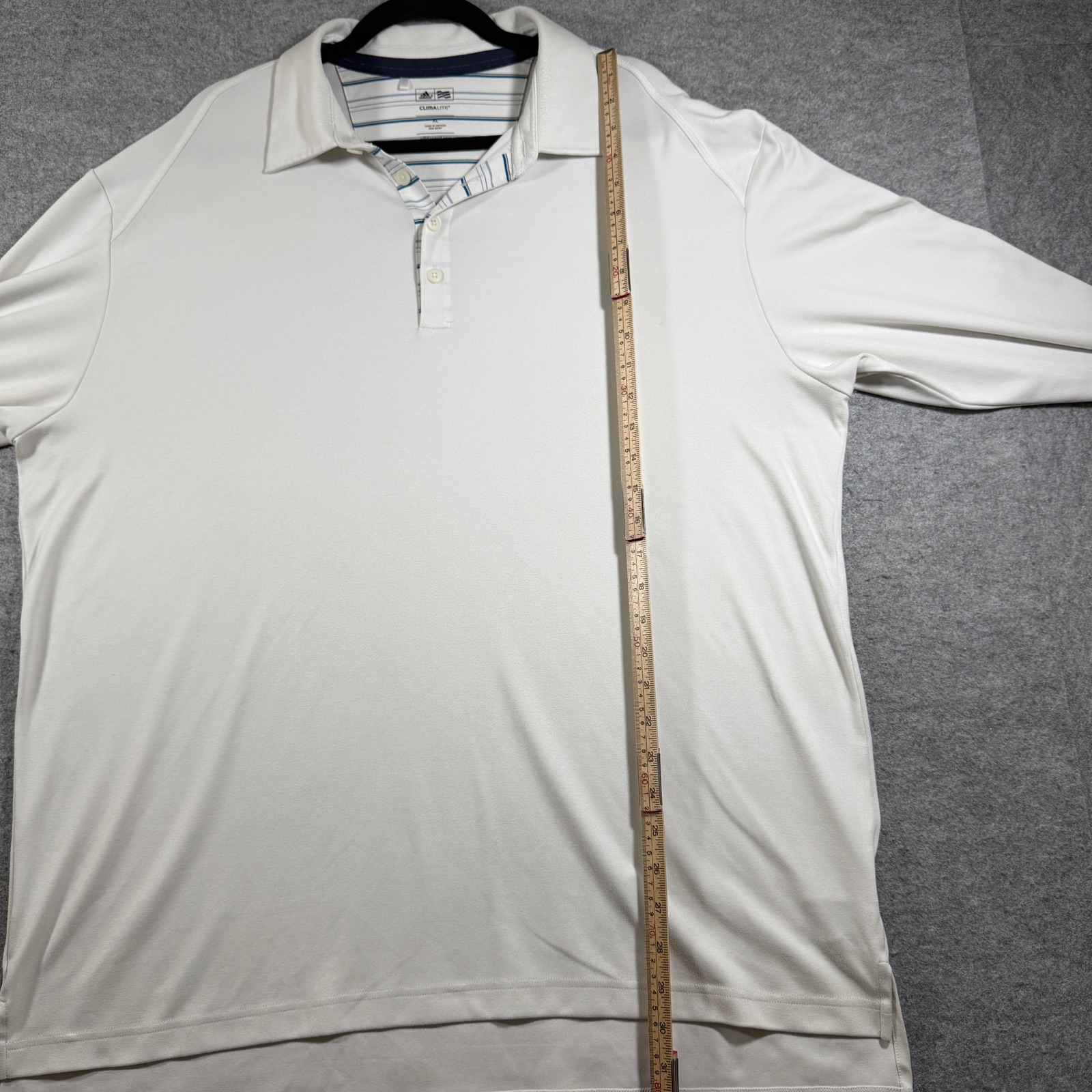 Adidas Golf Polo Mens XL White Long Sleeve Climalite Moisture Wicking Stretch thumbnail 7