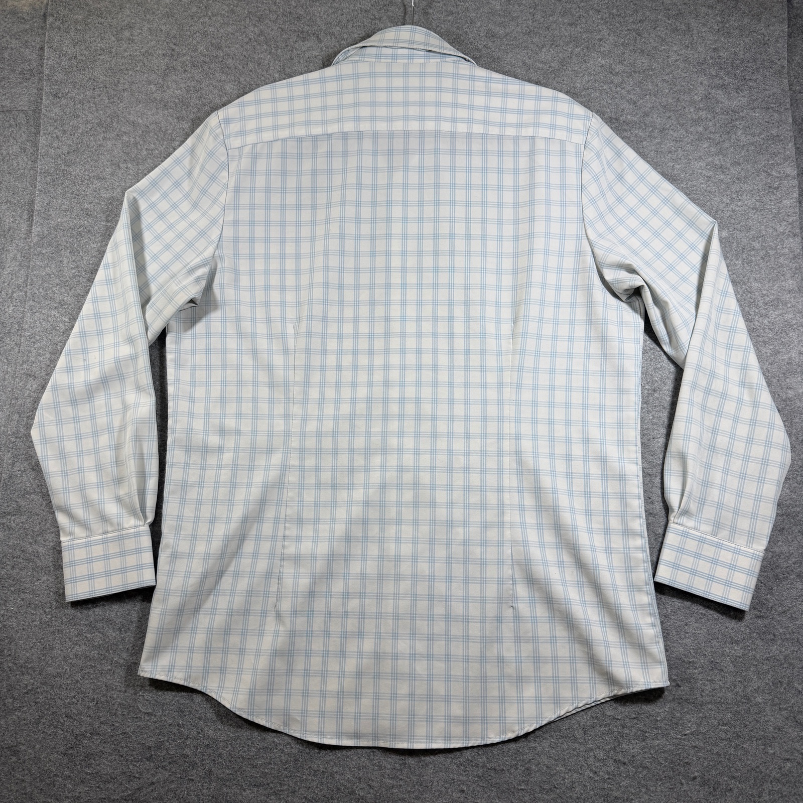 Truwear Phenom Professional Dress Shirt Mens M White Plaid Breathable Stretch thumbnail 2