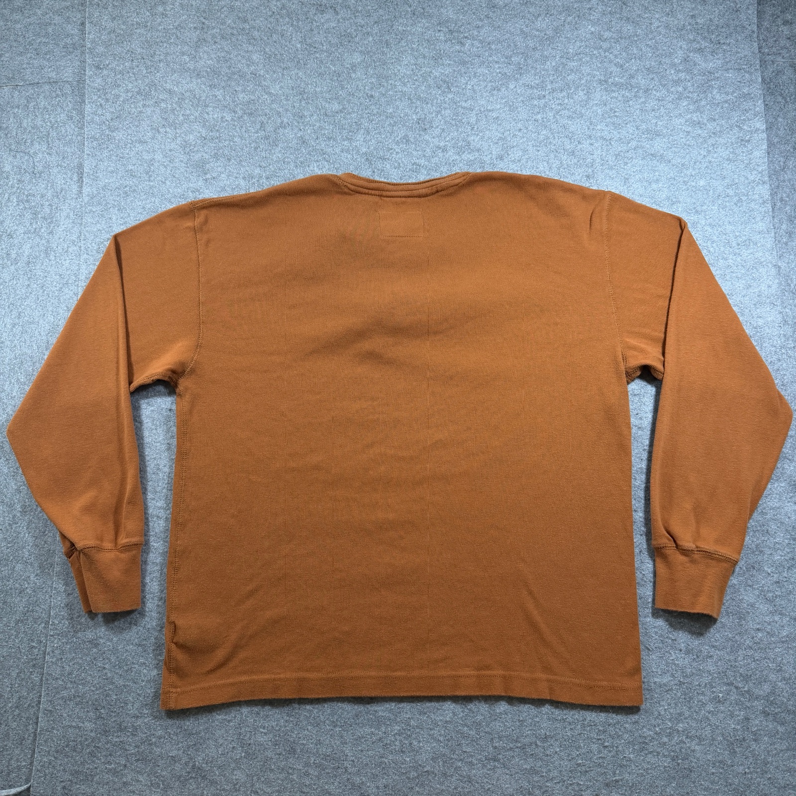 Red Head Brand Co Knit Henley Shirt Mens M Rust Orange Button Front Long Sleeve thumbnail 2
