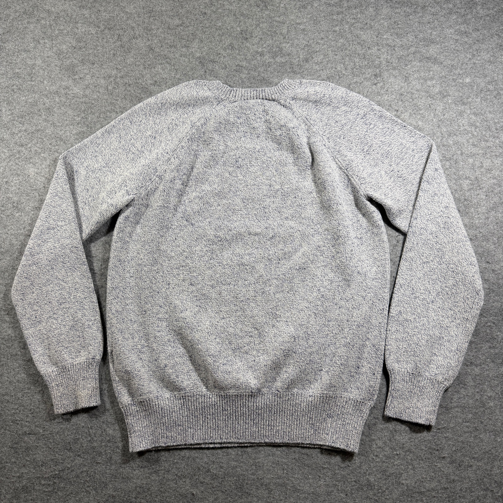 Jack Spade Sweater Mens S Heather Blue White Cotton Linen Blend Raglan Preppy thumbnail 2