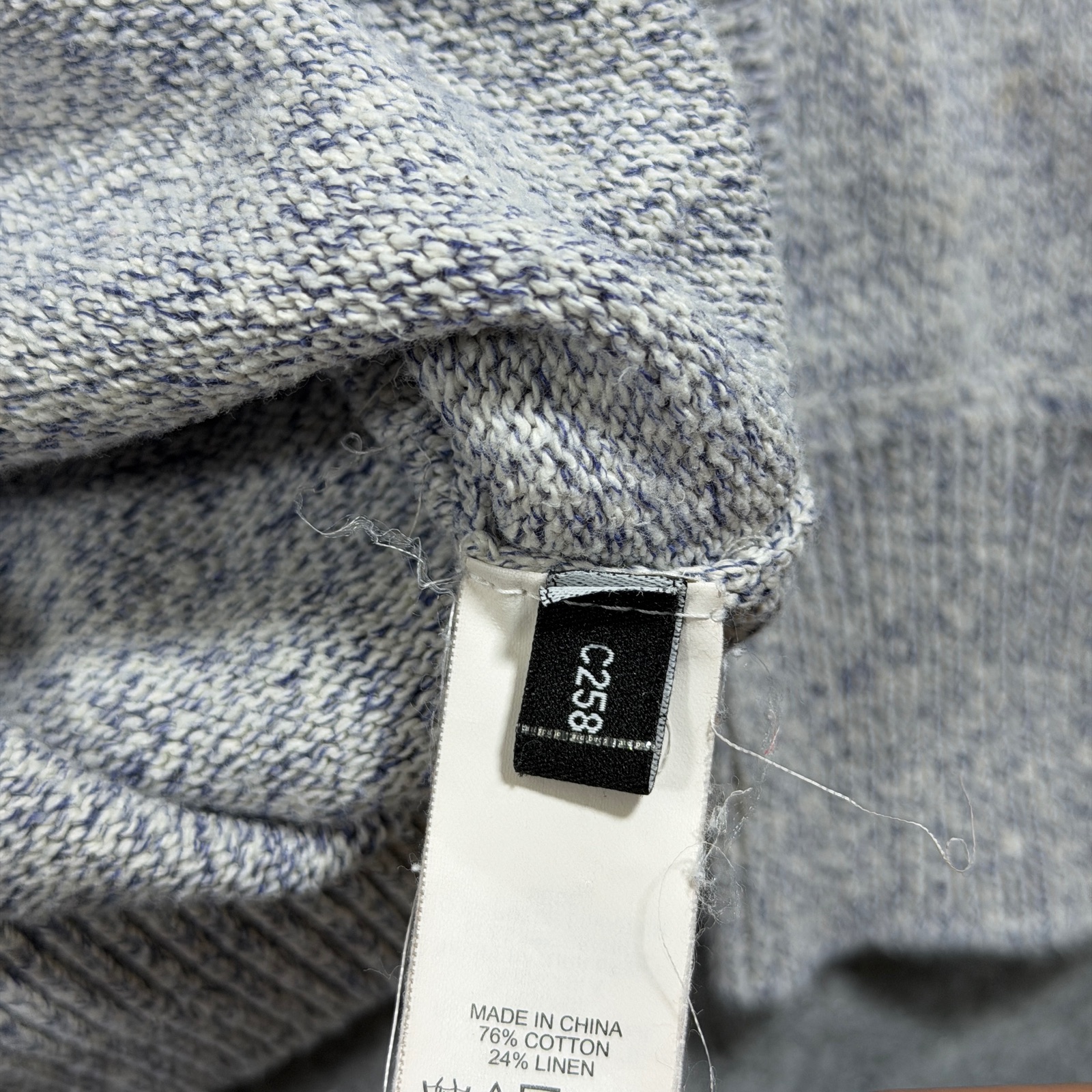 Jack Spade Sweater Mens S Heather Blue White Cotton Linen Blend Raglan Preppy thumbnail 9