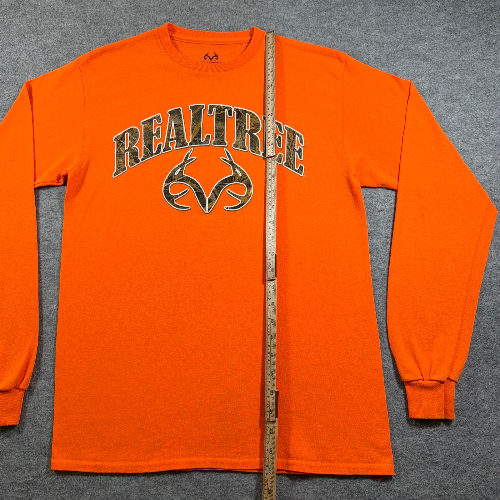 Realtree Long Sleeve T Shirt Mens M Blaze Orange Camo Logo Hunting Graphic Tee thumbnail 7