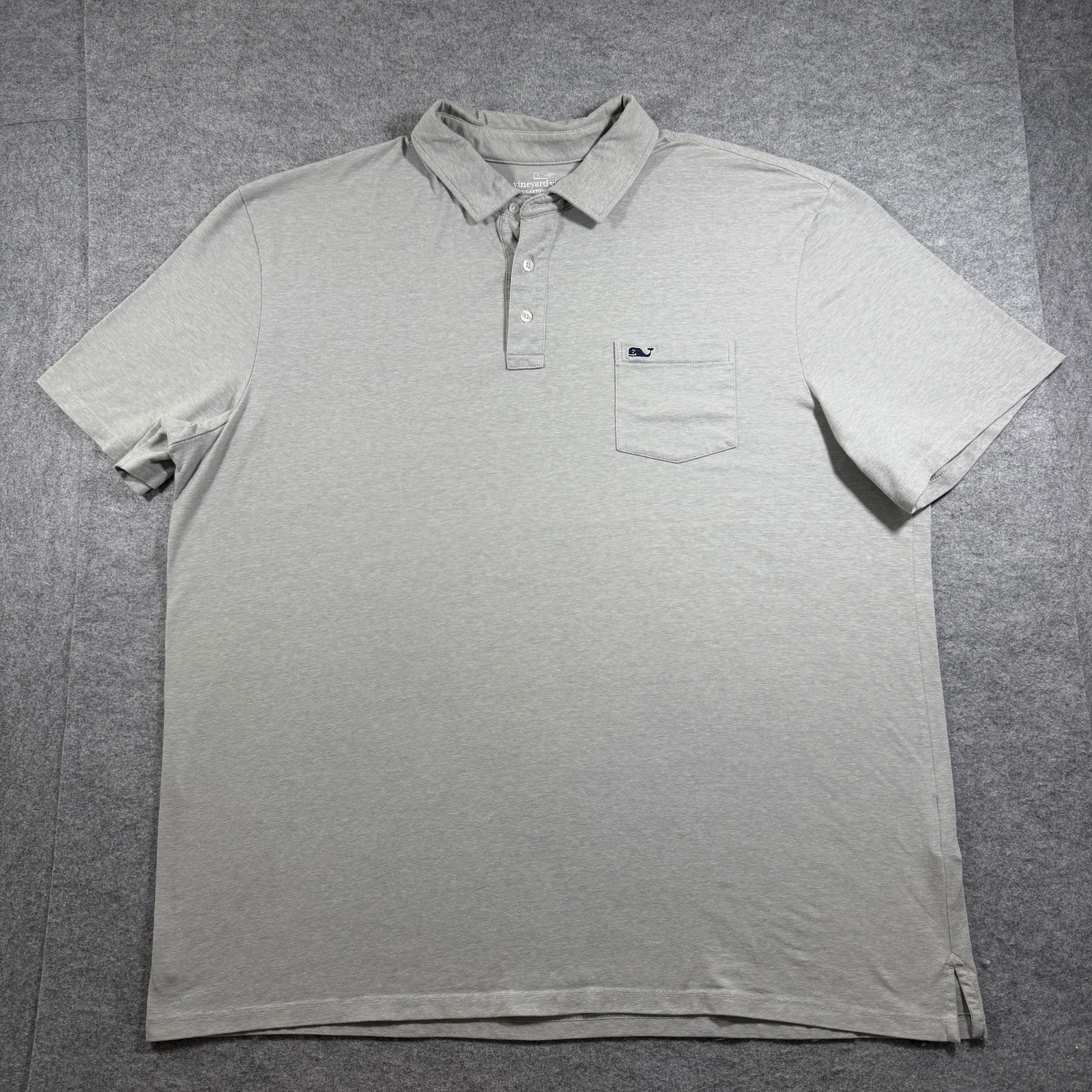 Vineyard Vines Edgartown Polo Mens 2XLT Heather Gray Tall Preppy Breathable