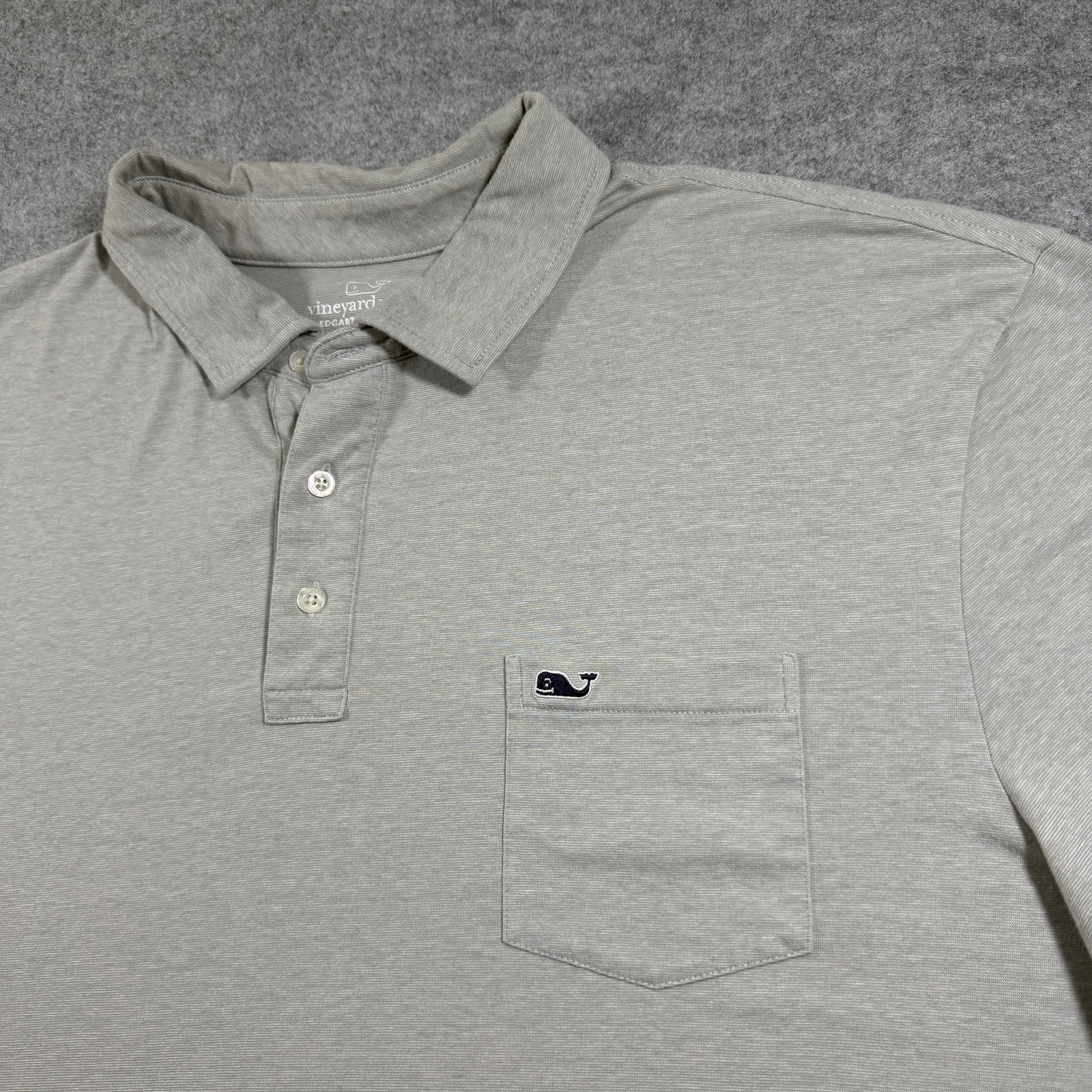 Vineyard Vines Edgartown Polo Mens 2XLT Heather Gray Tall Preppy Breathable thumbnail 3