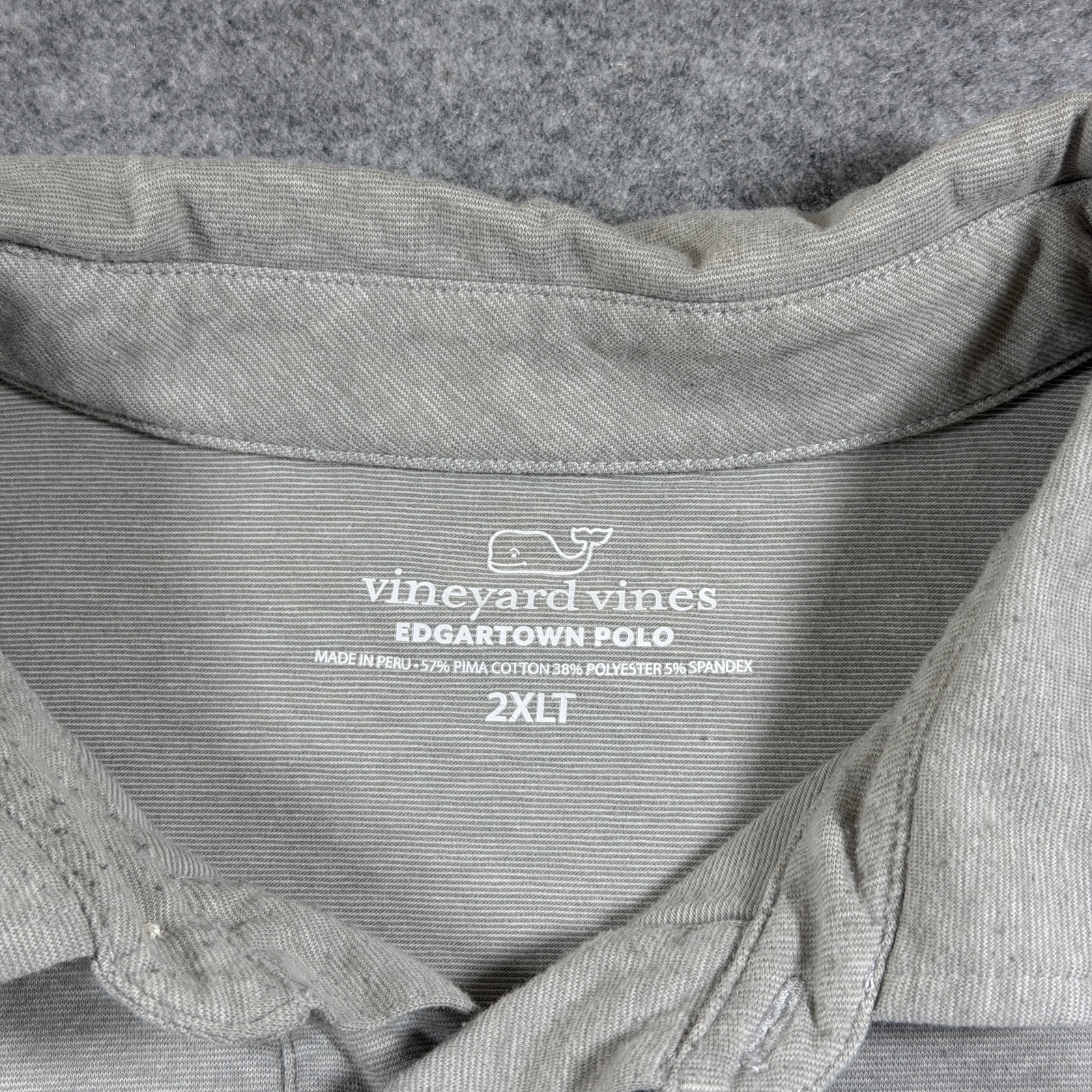 Vineyard Vines Edgartown Polo Mens 2XLT Heather Gray Tall Preppy Breathable thumbnail 4