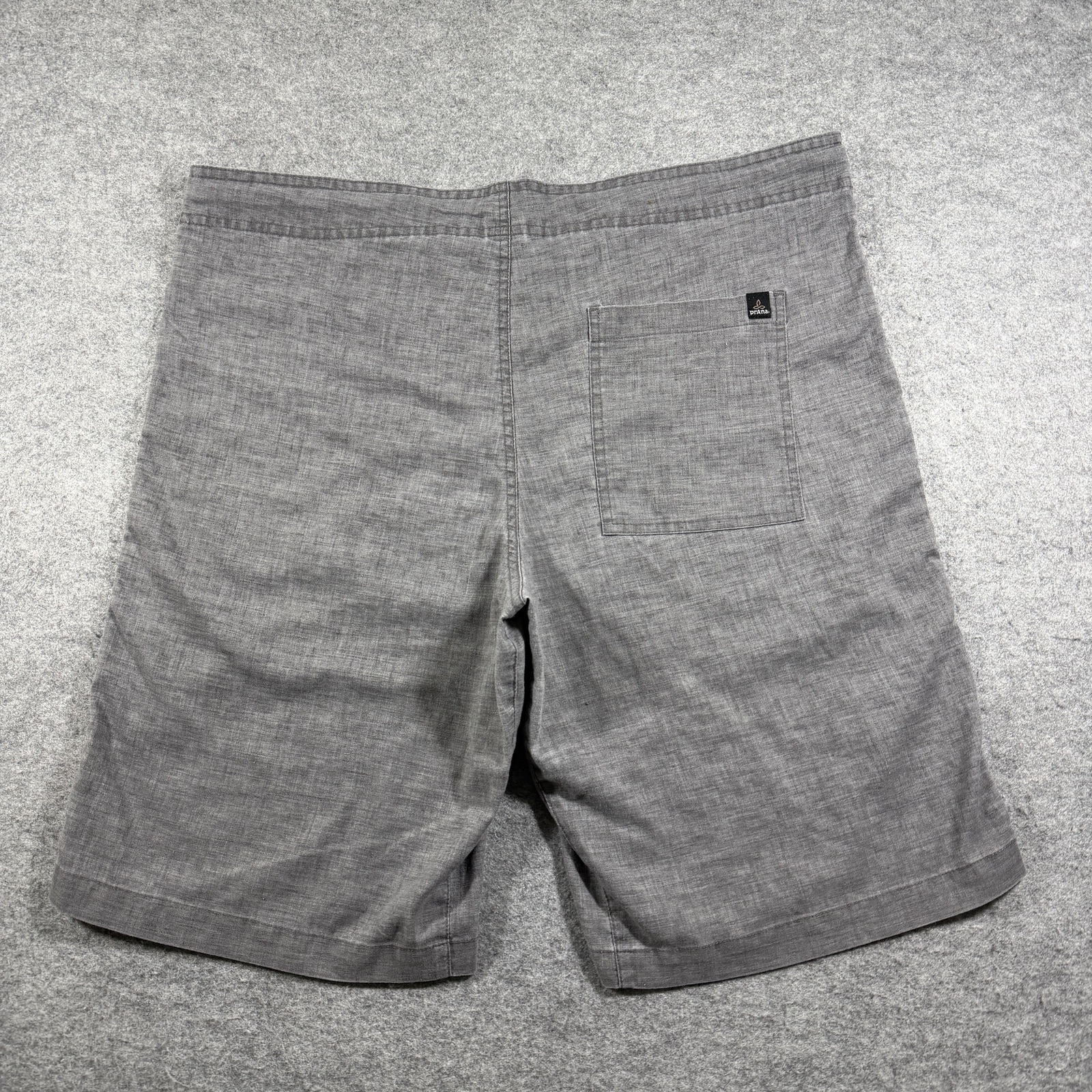 prAna Shorts Mens L Gray Hemp Relaxed Fit Flat Front Lightweight Breathable thumbnail 2