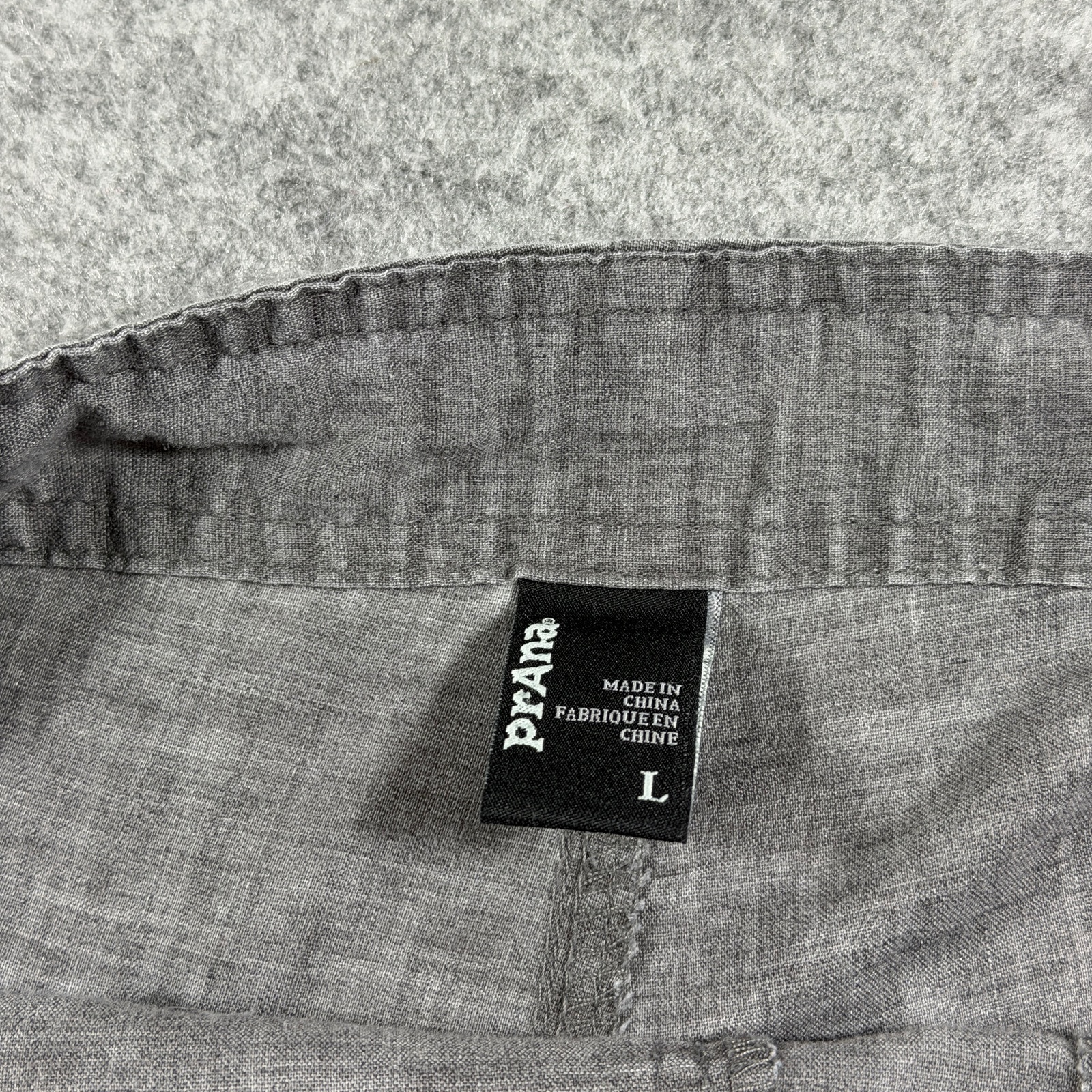 prAna Shorts Mens L Gray Hemp Relaxed Fit Flat Front Lightweight Breathable thumbnail 3