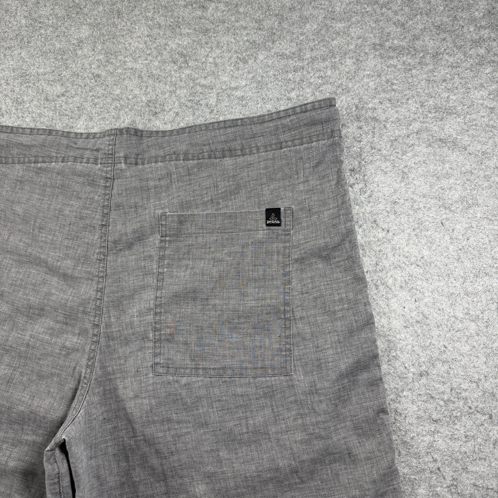 prAna Shorts Mens L Gray Hemp Relaxed Fit Flat Front Lightweight Breathable thumbnail 4