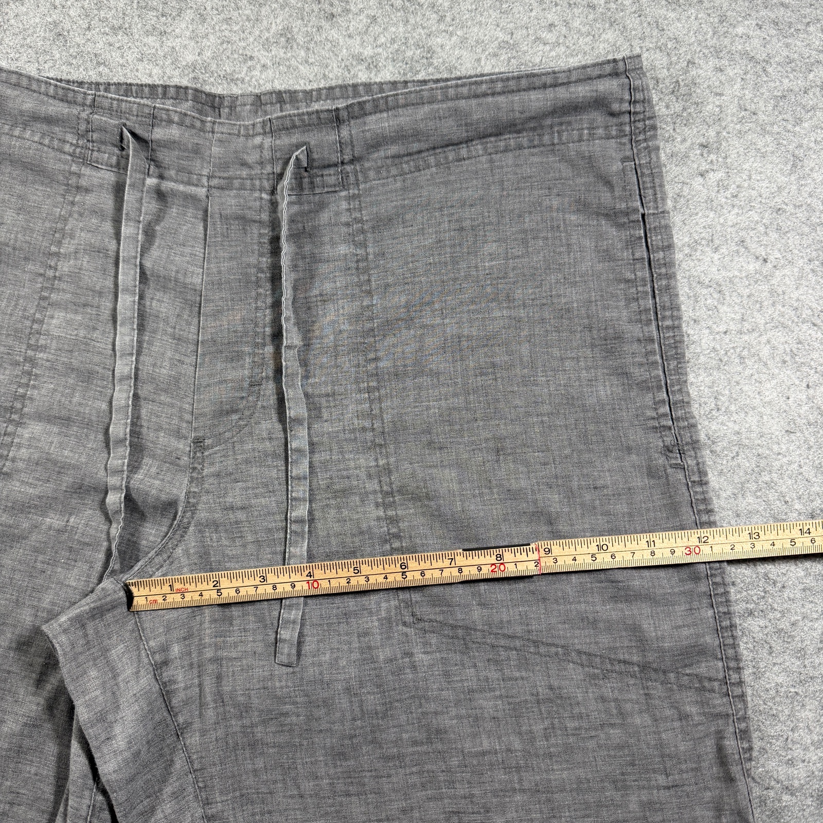 prAna Shorts Mens L Gray Hemp Relaxed Fit Flat Front Lightweight Breathable thumbnail 7