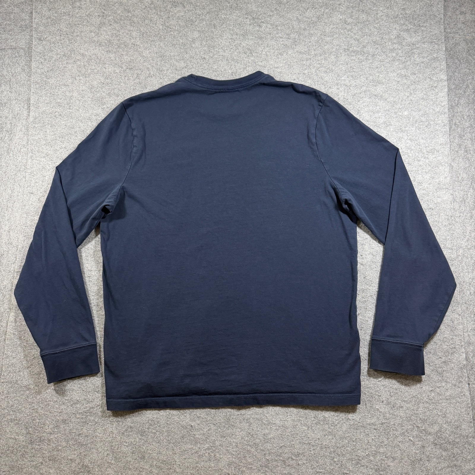 J.Crew Knit Goods Essential Tee Long Sleeve Mens L Navy Crew Neck Classic Cotton thumbnail 2