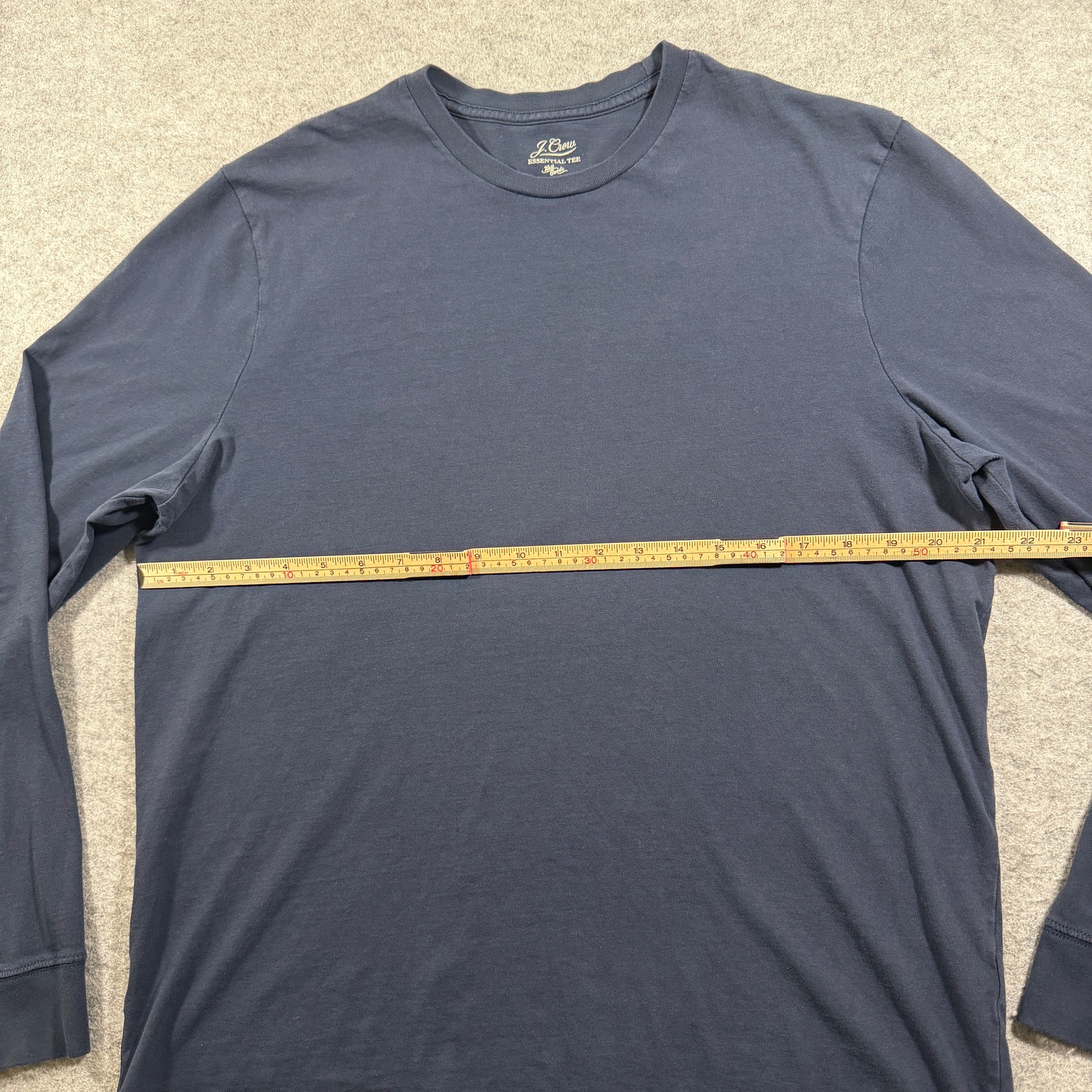 J.Crew Knit Goods Essential Tee Long Sleeve Mens L Navy Crew Neck Classic Cotton thumbnail 5