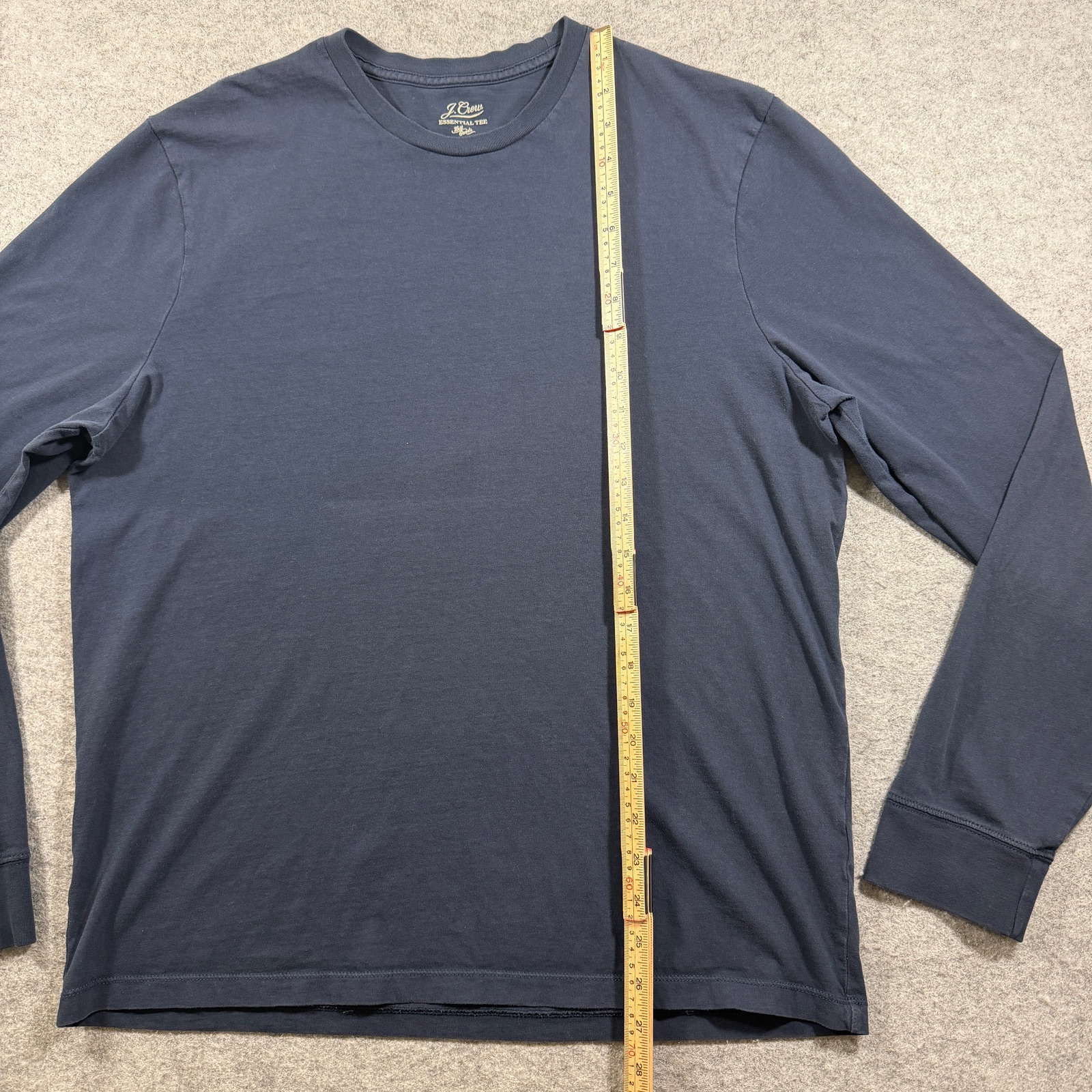 J.Crew Knit Goods Essential Tee Long Sleeve Mens L Navy Crew Neck Classic Cotton thumbnail 6