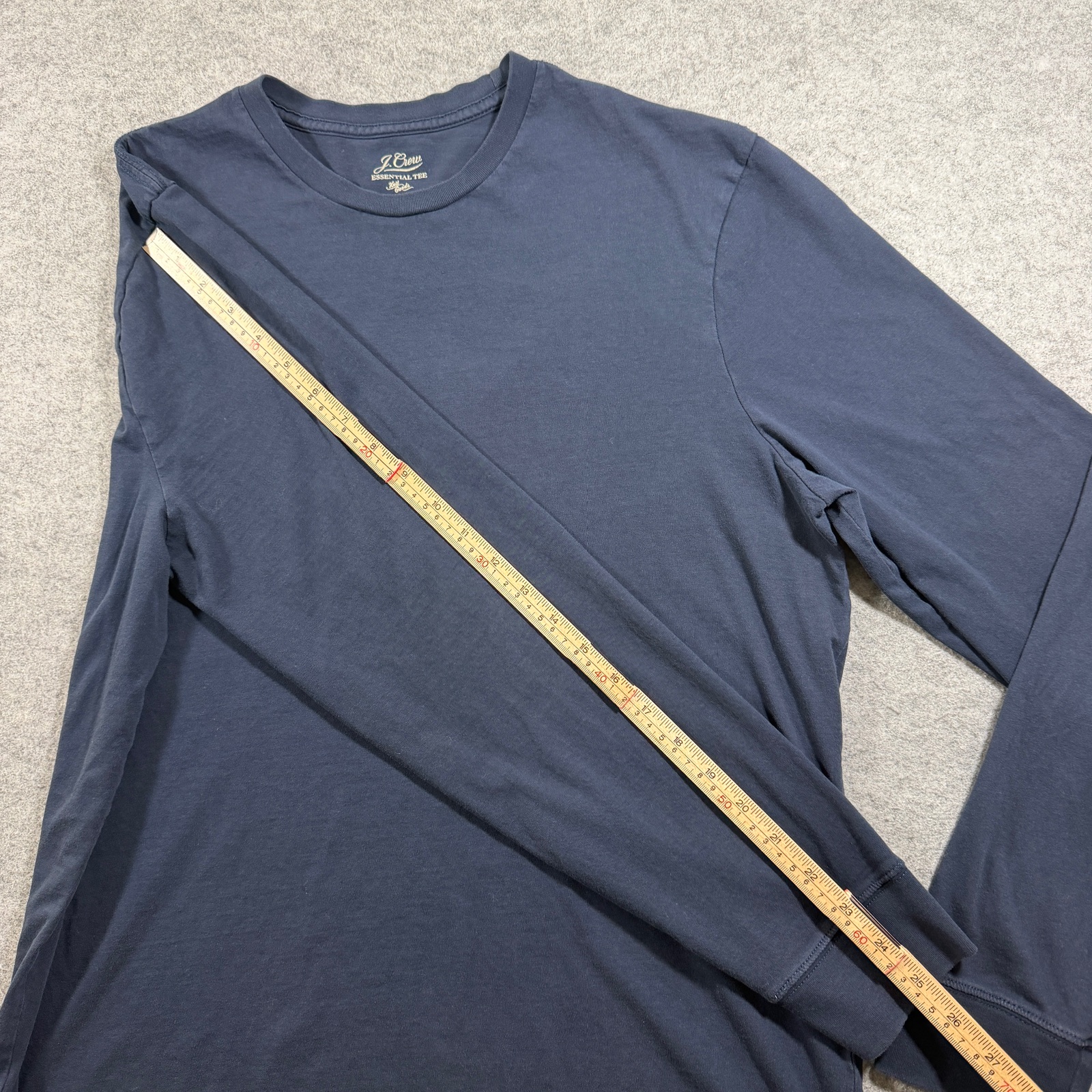 J.Crew Knit Goods Essential Tee Long Sleeve Mens L Navy Crew Neck Classic Cotton thumbnail 7