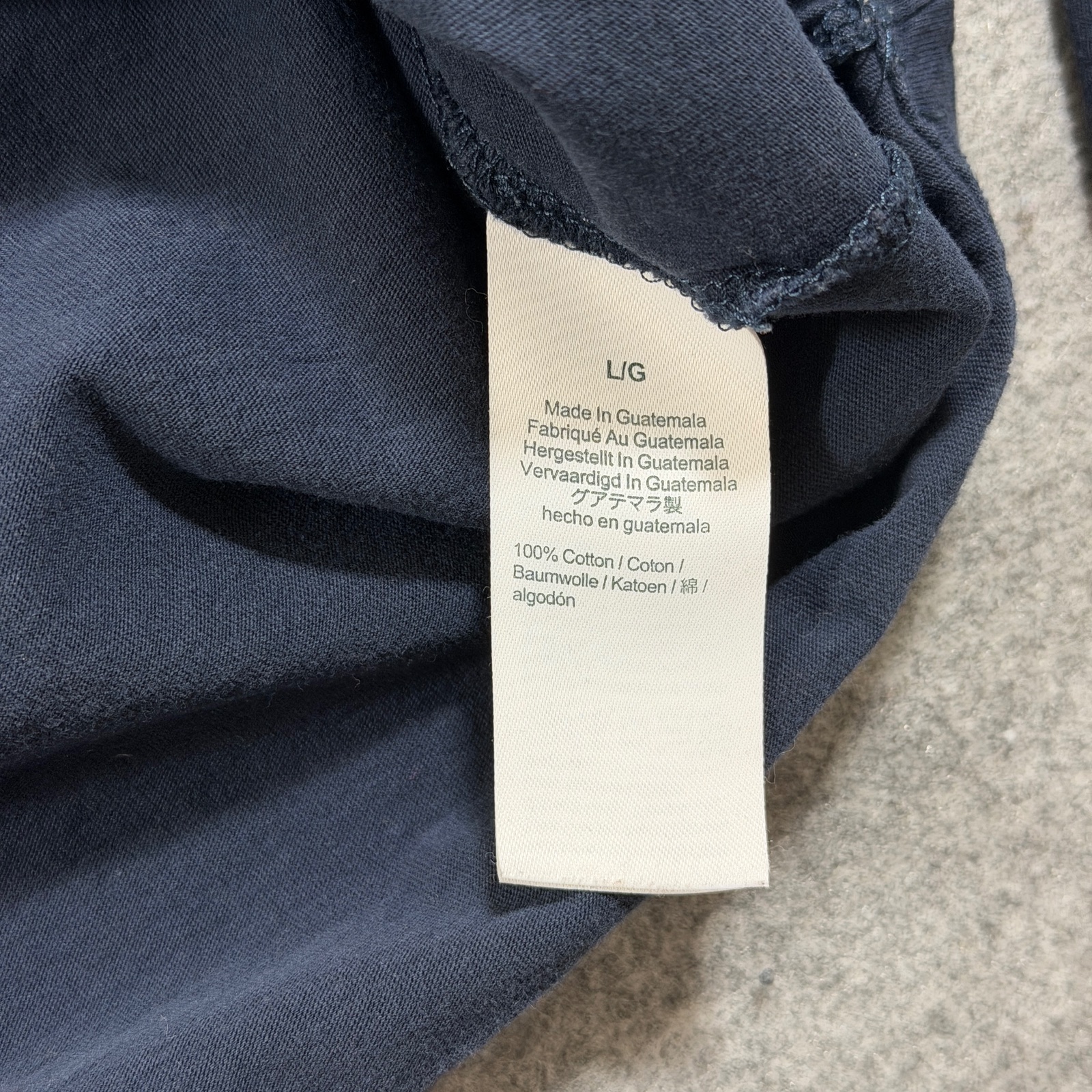 J.Crew Knit Goods Essential Tee Long Sleeve Mens L Navy Crew Neck Classic Cotton thumbnail 8