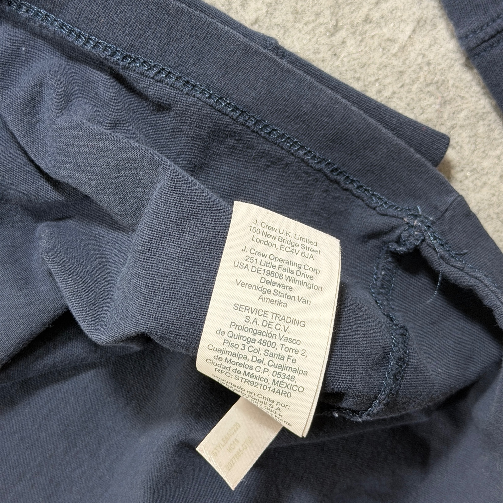 J.Crew Knit Goods Essential Tee Long Sleeve Mens L Navy Crew Neck Classic Cotton thumbnail 10