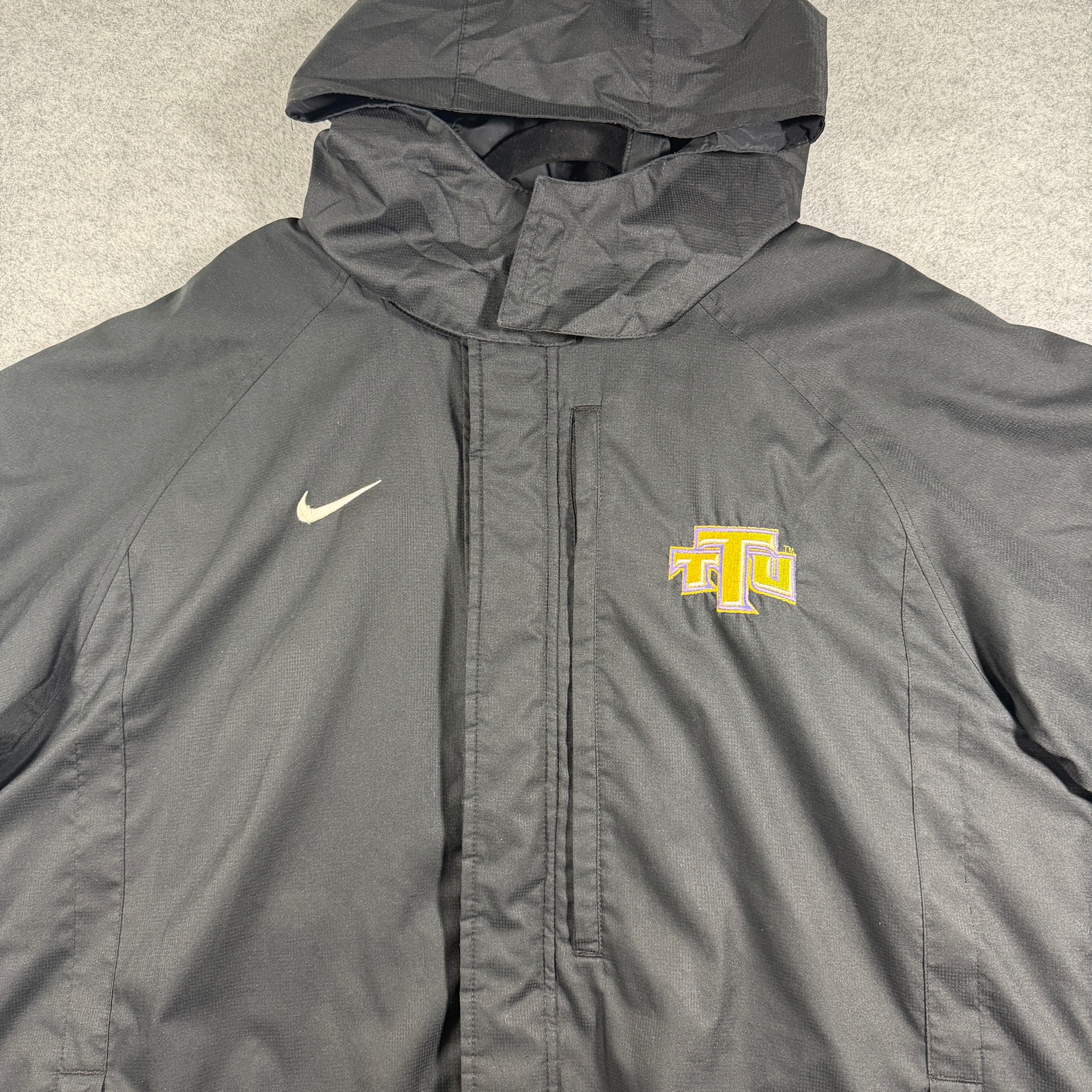 Nike Hooded Jacket Mens L Black Tennessee Tech Golden Eagles Zip Pockets Y2K thumbnail 4
