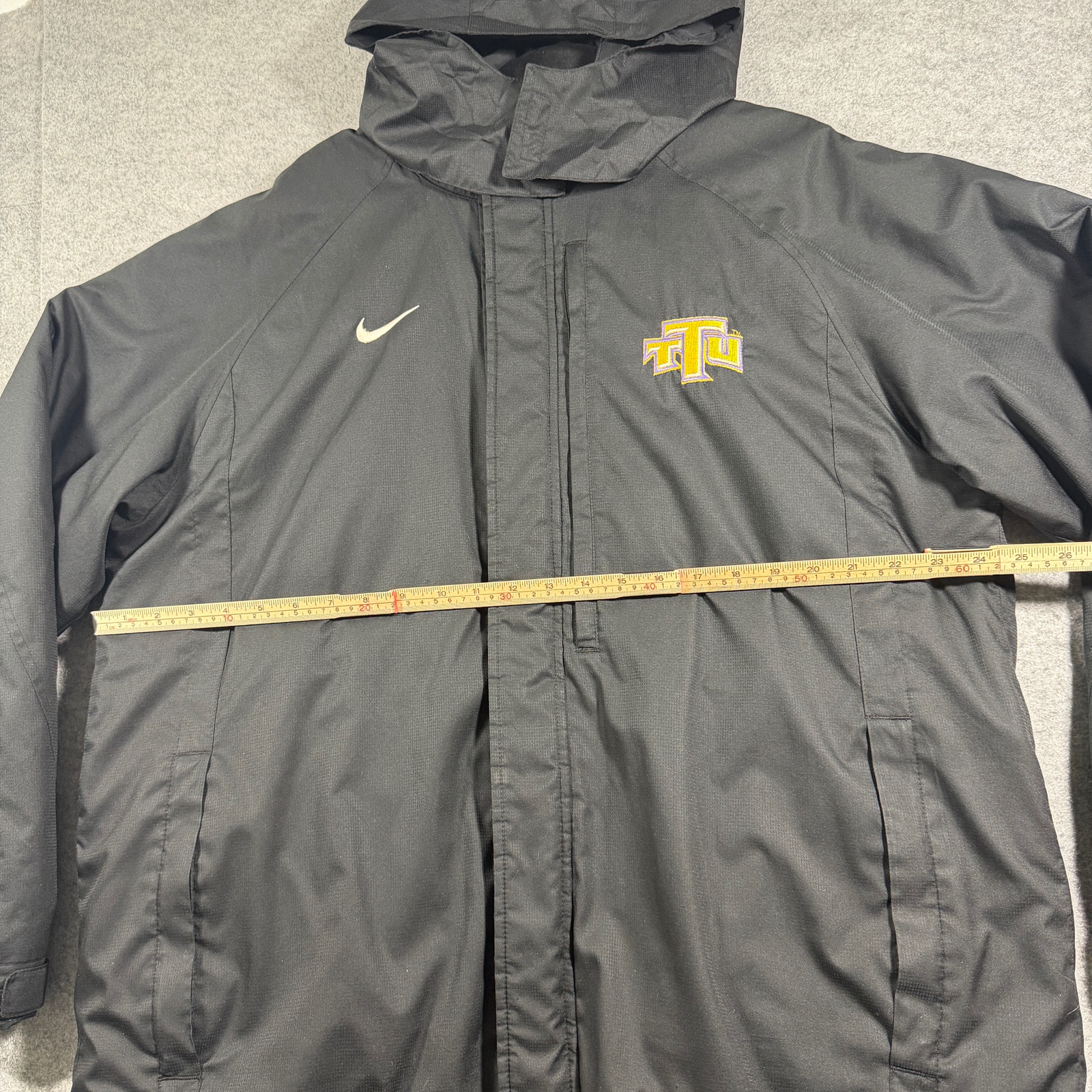 Nike Hooded Jacket Mens L Black Tennessee Tech Golden Eagles Zip Pockets Y2K thumbnail 5