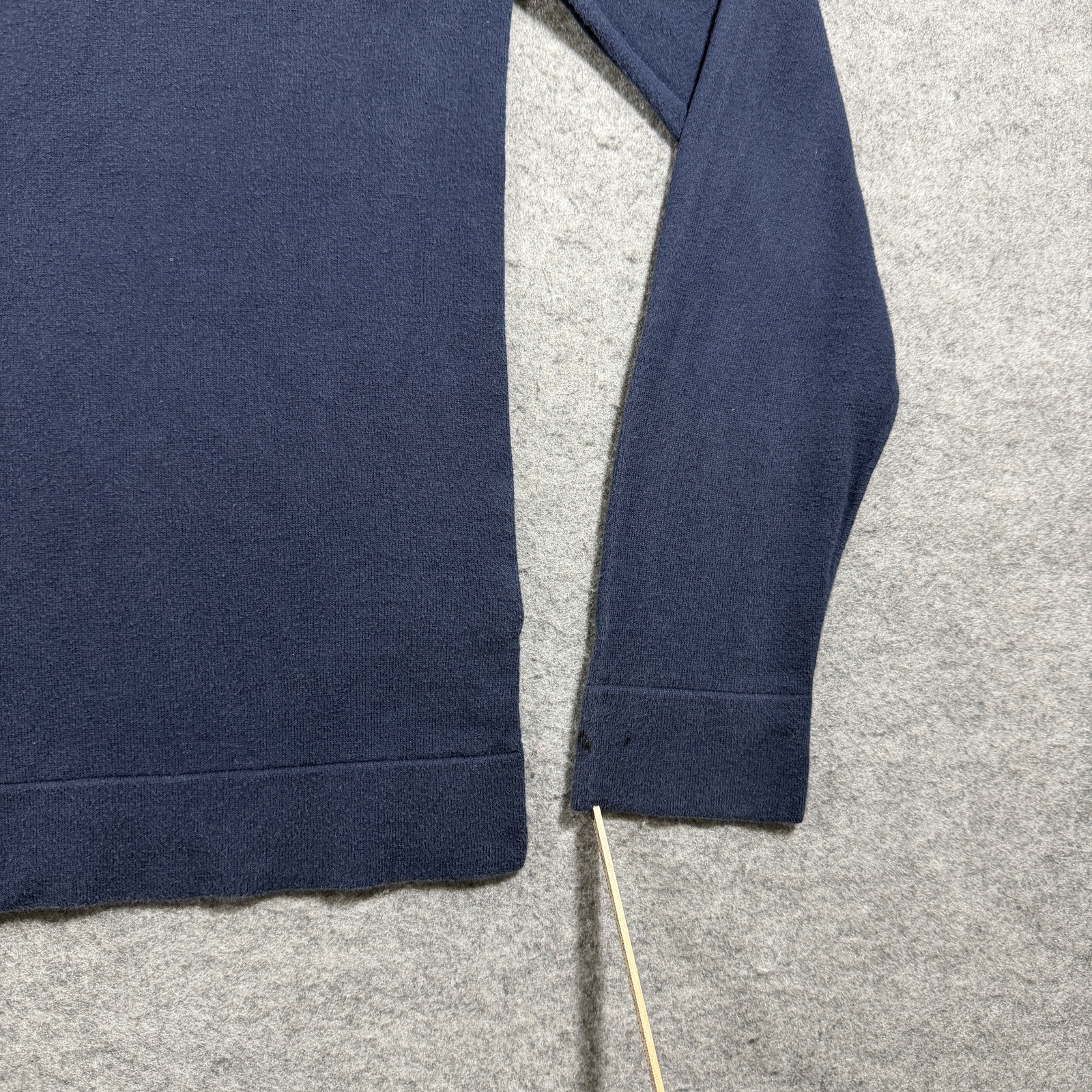 J.Crew Teddie Sweater Womens M Navy Cotton Crew Neck Relaxed Fit Classic Fall thumbnail 4
