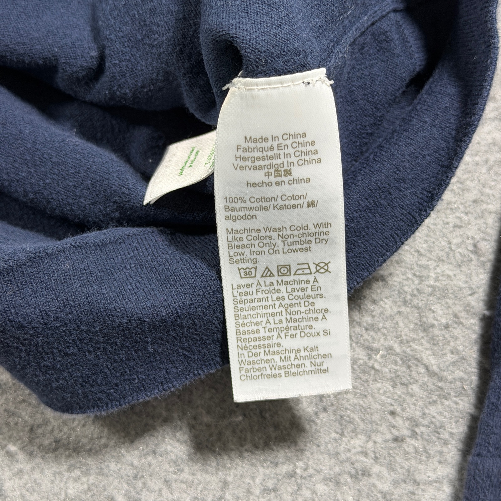 J.Crew Teddie Sweater Womens M Navy Cotton Crew Neck Relaxed Fit Classic Fall thumbnail 9