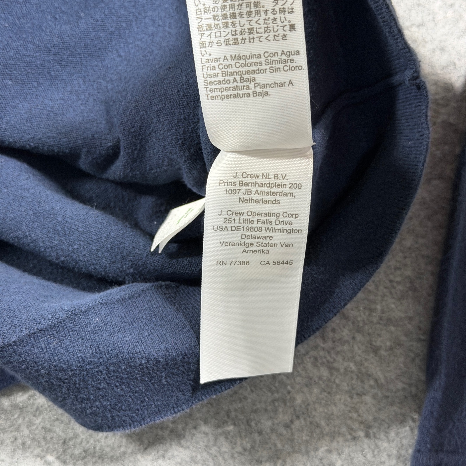 J.Crew Teddie Sweater Womens M Navy Cotton Crew Neck Relaxed Fit Classic Fall thumbnail 10